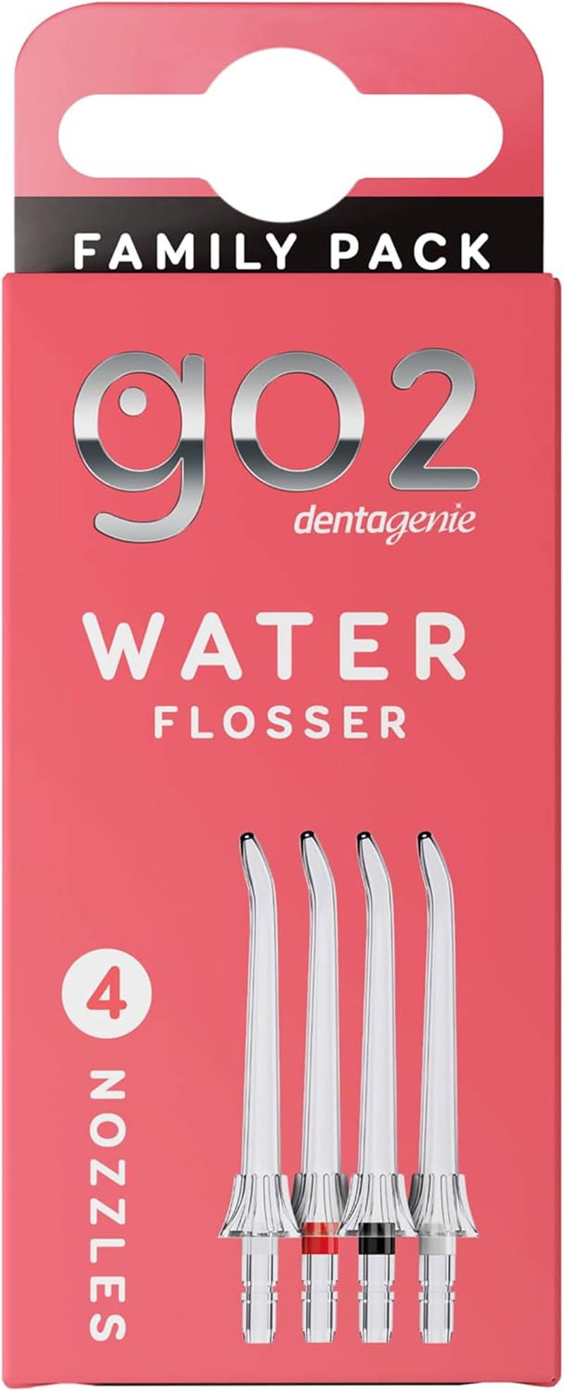 GO2 Dentagenie Water Flosser Replacement Nozzle Family Pk image number 2