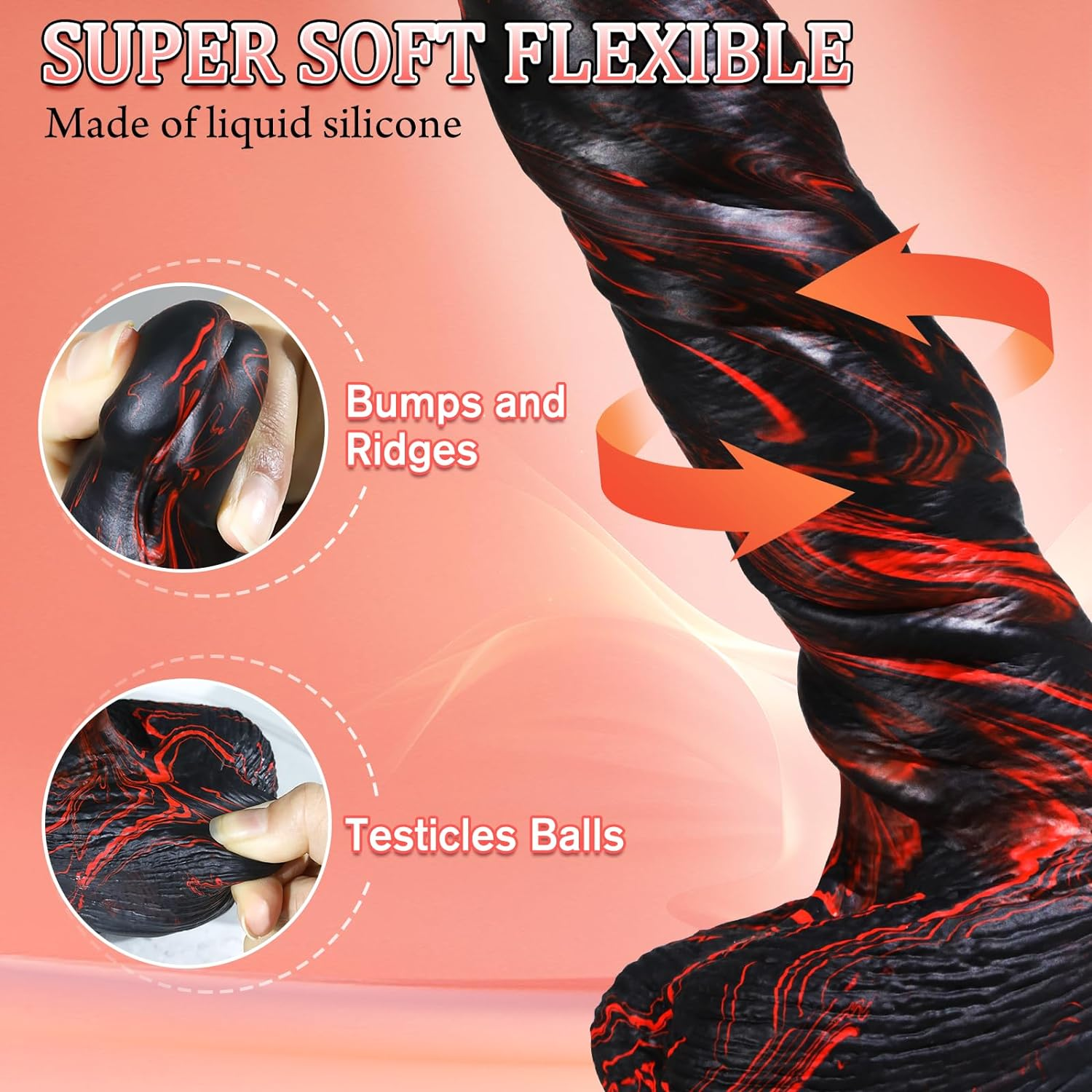 Realistic Trusting Dildo Sex Toys - 10&rdquo; Thick Dildos Vibrator with Thrusting Swinging & Vibrating for G Spot Vagina Anal Sex Stimulation, Fantasy Dildo Lifelike Penis Adult Toys & Games Women Couples image number 2