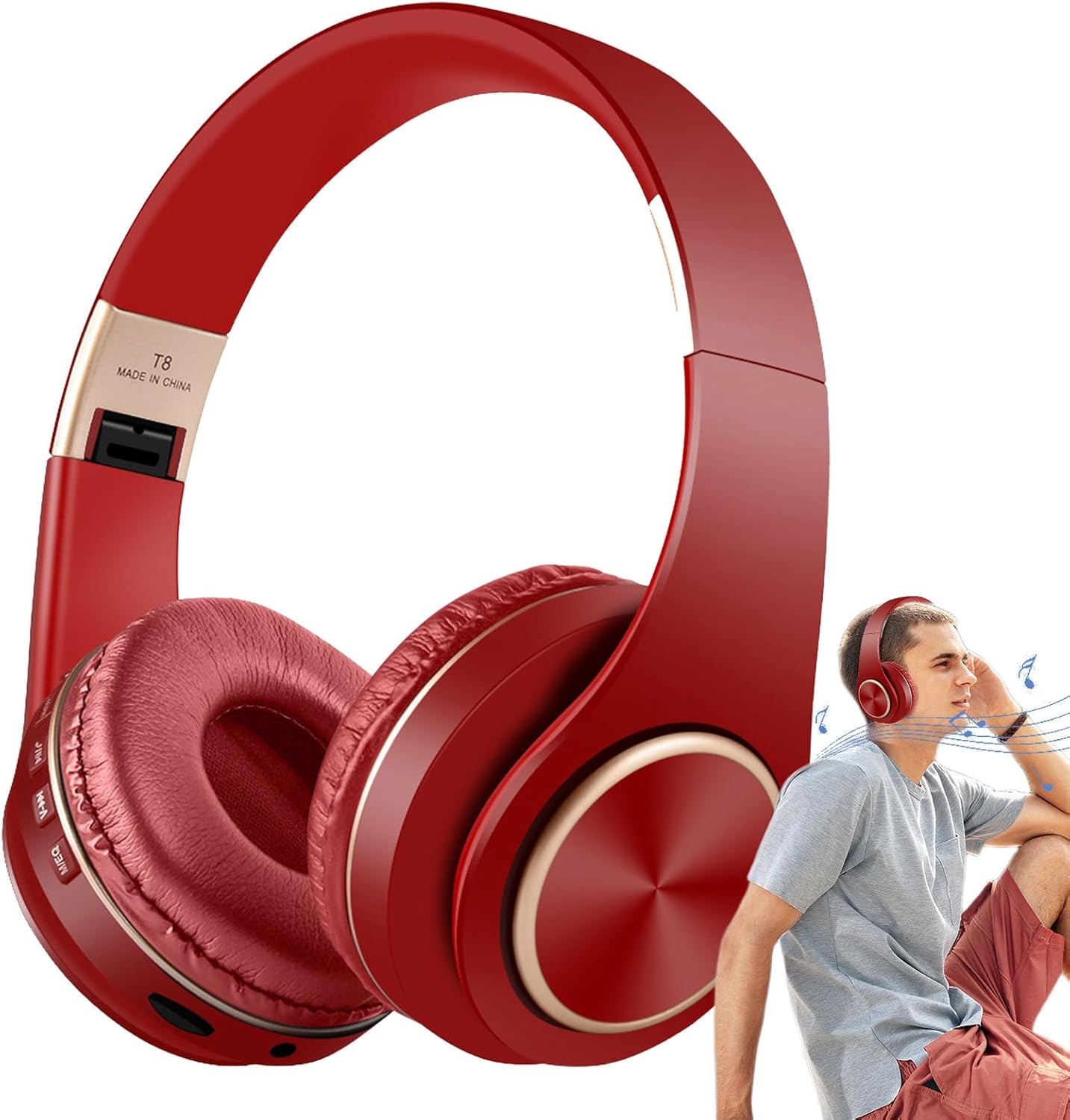 Noise Cancelling Wireless Headset - Noise Cancelling Stereo Headset | over Ear Headphones for Play Games, Daily Life, Listen to Music image number 4