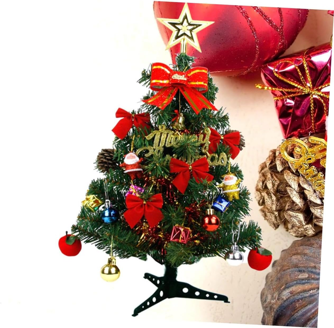 45Cm Small Tabletop Christmas Tree Desktop Ornament Artificial Holiday Decoration for Home and Party image number 3