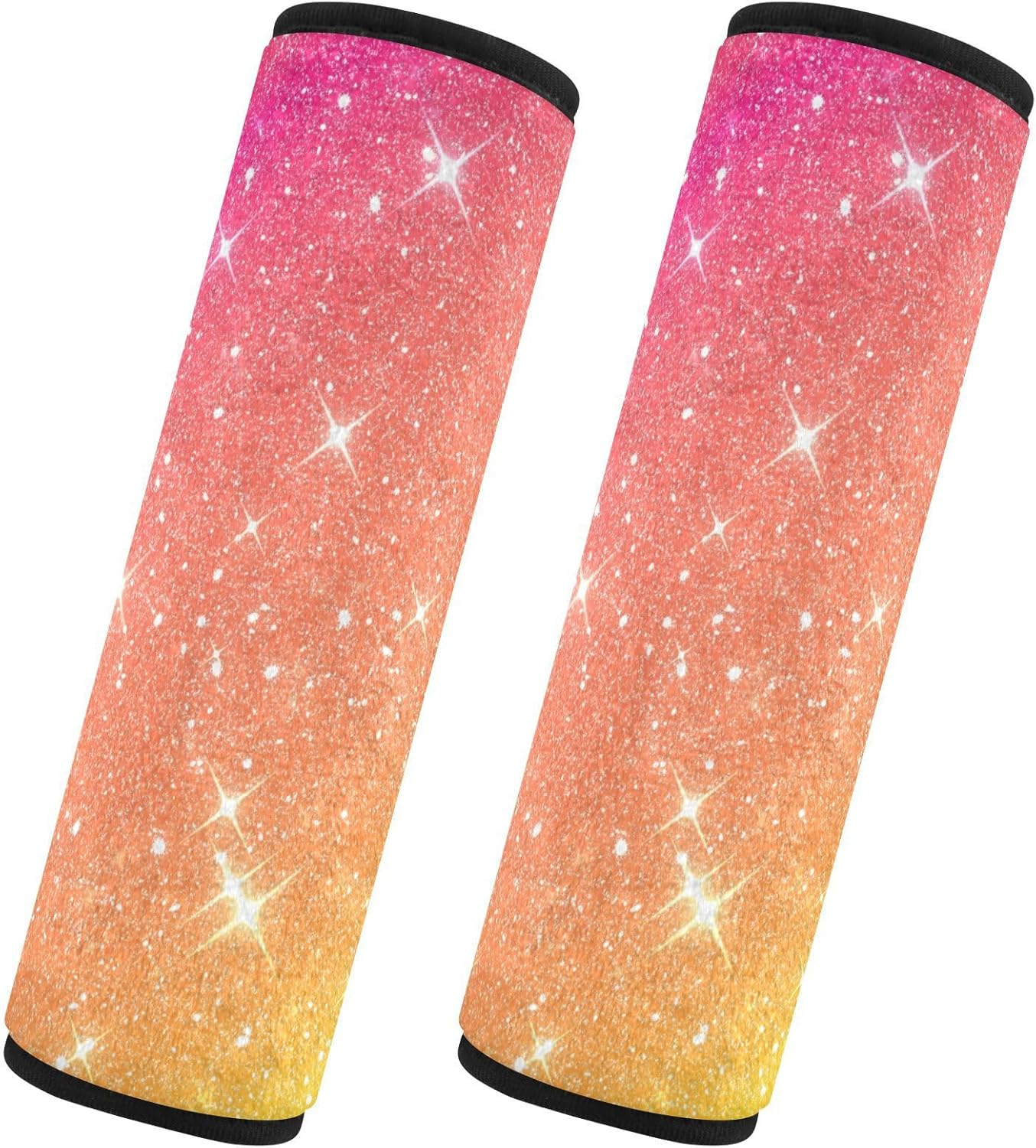 Orange Glitter Car Seat Belt Covers Soft Auto Seat Belt Cover, Seat Belt Protector, Seat Belt Padding Adults