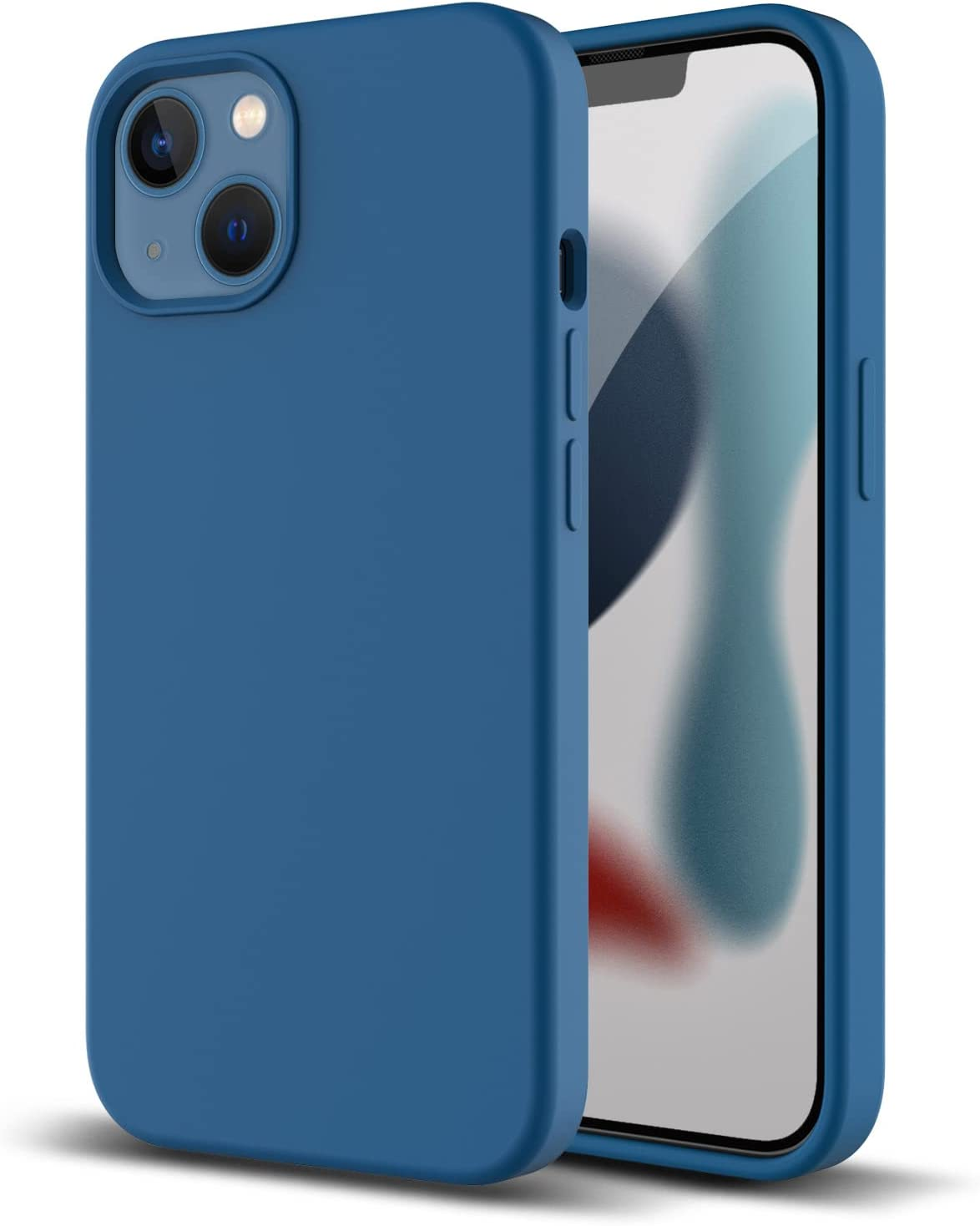 ZUSLAB Case for Iphone 13 Case, Liquid Silicone Anti-Scratch Gel Rubber Shockproof Full Protection Soft Microfiber Lining Cover for Apple (2021) - Mint