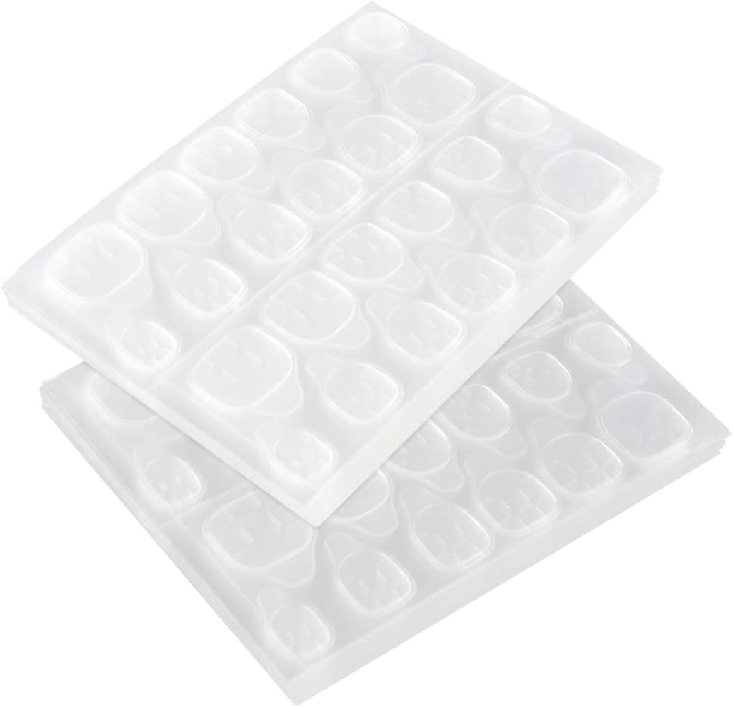 Nydotd 600Pcs Double-Sided Nail Adhesive Tabs - 25 Sheets Waterproof Breathable Jelly Stickers for False Nail Tips - Transparent Flexible Nail Glue image number 3