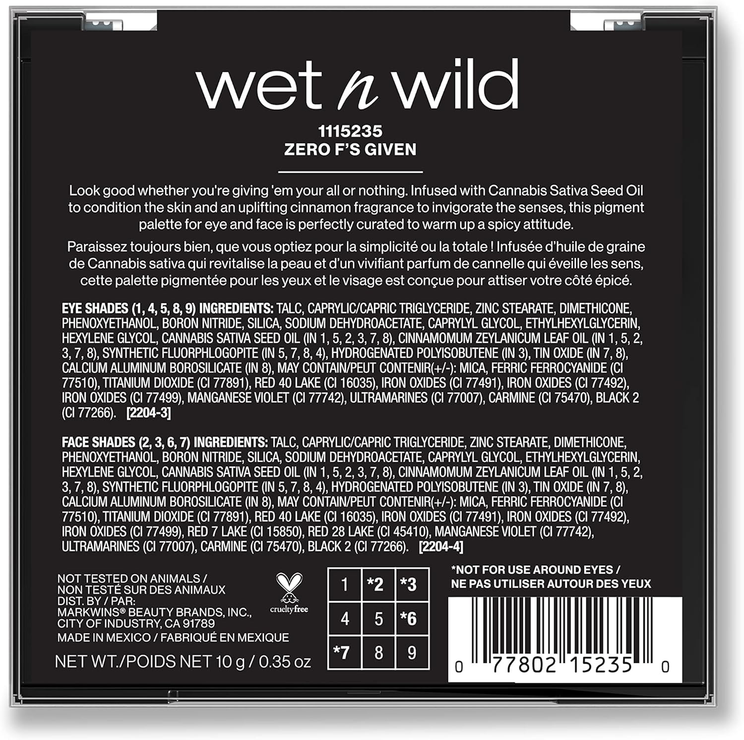 Wet N Wild Mood Palette Zero F'S (1115235) image number 3