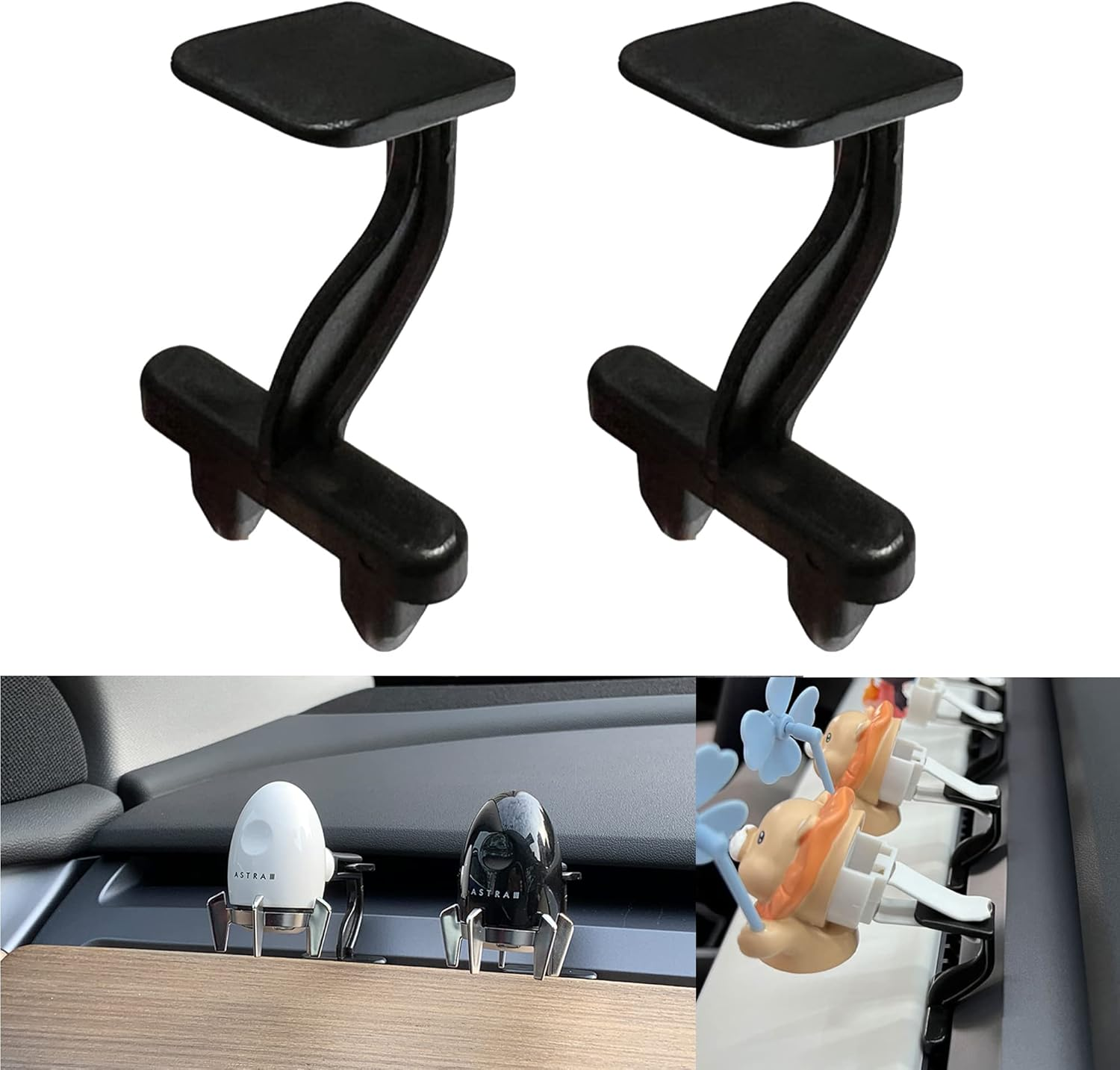 Air Freshener Adapter Clip Base for Tesla Model Y 3 Air Vent Car Air Fresheners Scent Diffuser Automotive Outlet Vent Perfume Interior Decoration Fragrance (2 Pack) (F, Invis.1|For MY M3-Old)