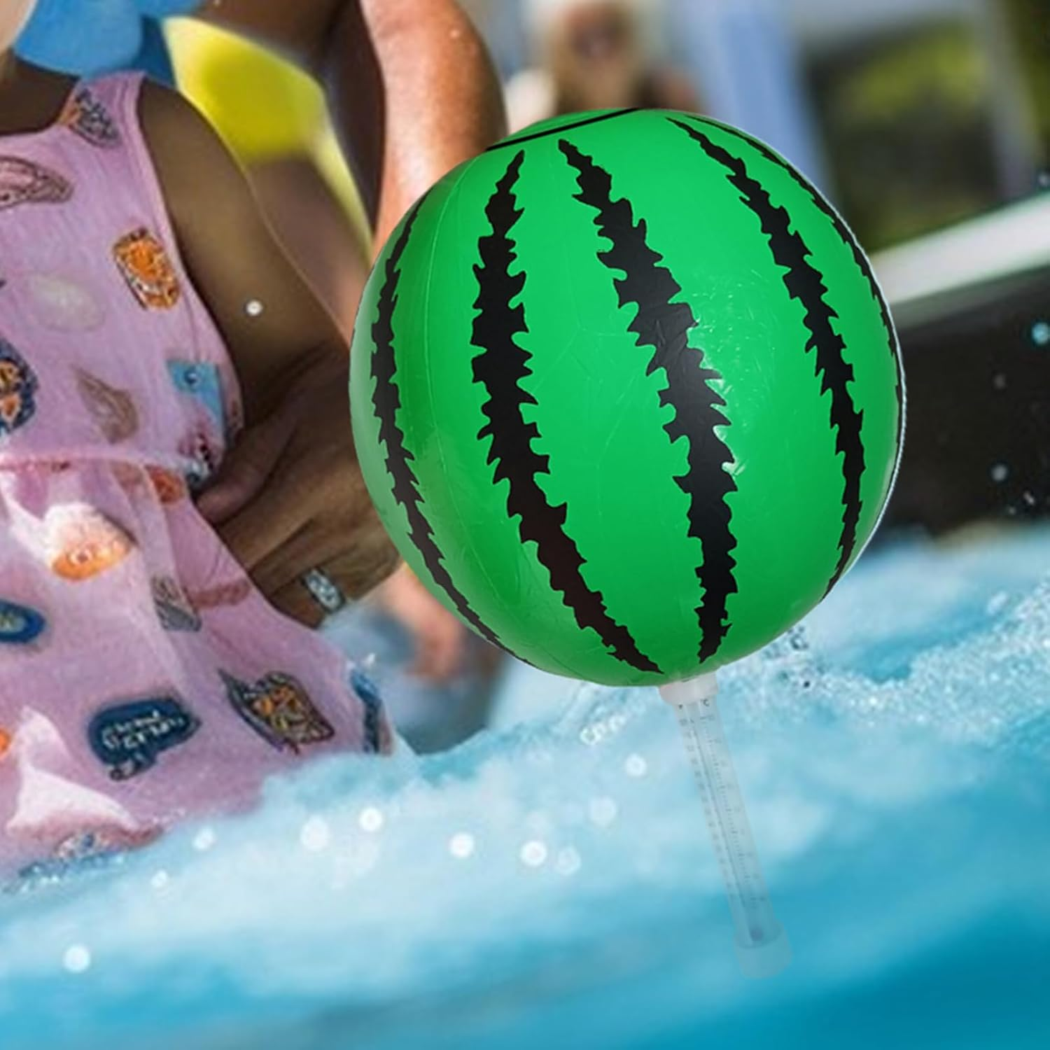 Pool Temp Gauge, Watermelon Floating Thermometer with Easy Read Display, Indoor Outdoor Temperature Meter for Cold Plunge Hot Tub Spa Ice Bath Aquarium Pond Pool Water