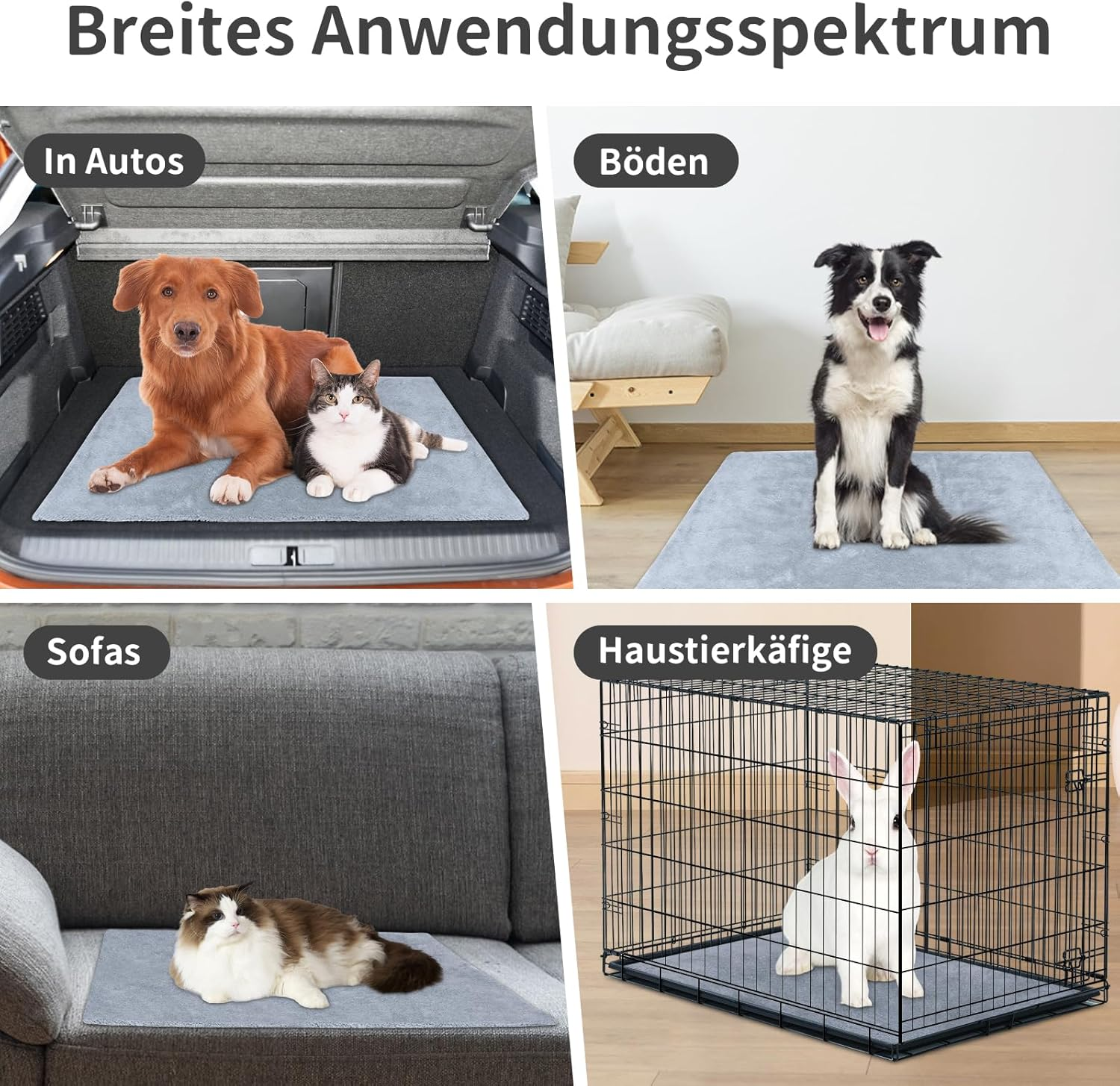 Self-Heating Blanket for Dogs and Cats, Winter Pets Heat Mat, Washable Heat Blanket Dog, Thermal Blanket, Dog Non-Slip, Self-Warming Dog Mat, Fluffy Warm, 60 X 45 Cm image number 6