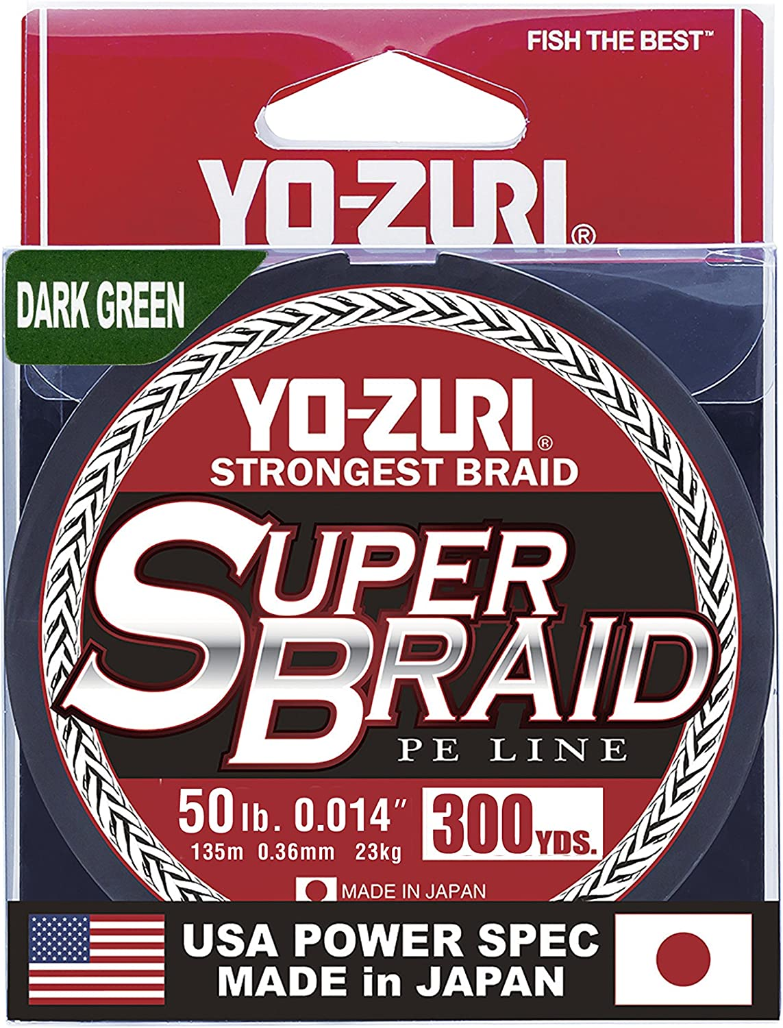 Yo-Zuri Superbraid Dark Green 300 Yards Superbraid Fishing Line image number 1