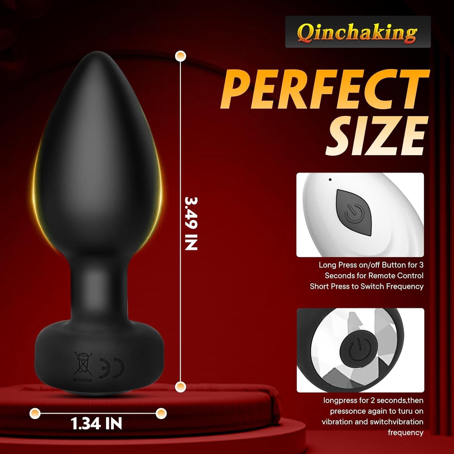 Anal Plug Adult Sex Toy,Adult Sex Toys and Games for Men Women,Wireless Remote Control 10 Frequency Vibration,Small Butt Plug for Female Male Prostate Massage Vibrating Anal Sex Toys for Men,Black image number 1