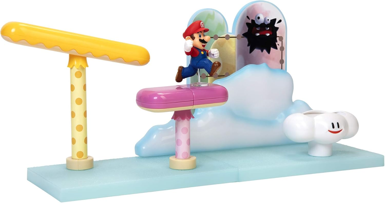 Jakks Pacific World of Nintendo Super Mario 2.5 Inch Cloud Playset Multicolour