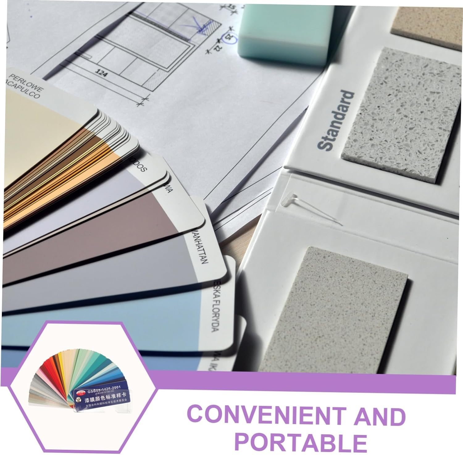 Gadpiparty 1 Set Paint Sample Cards Paint Color Cards Standard Color Cards Floor Paint Color Sample Cards image number 3