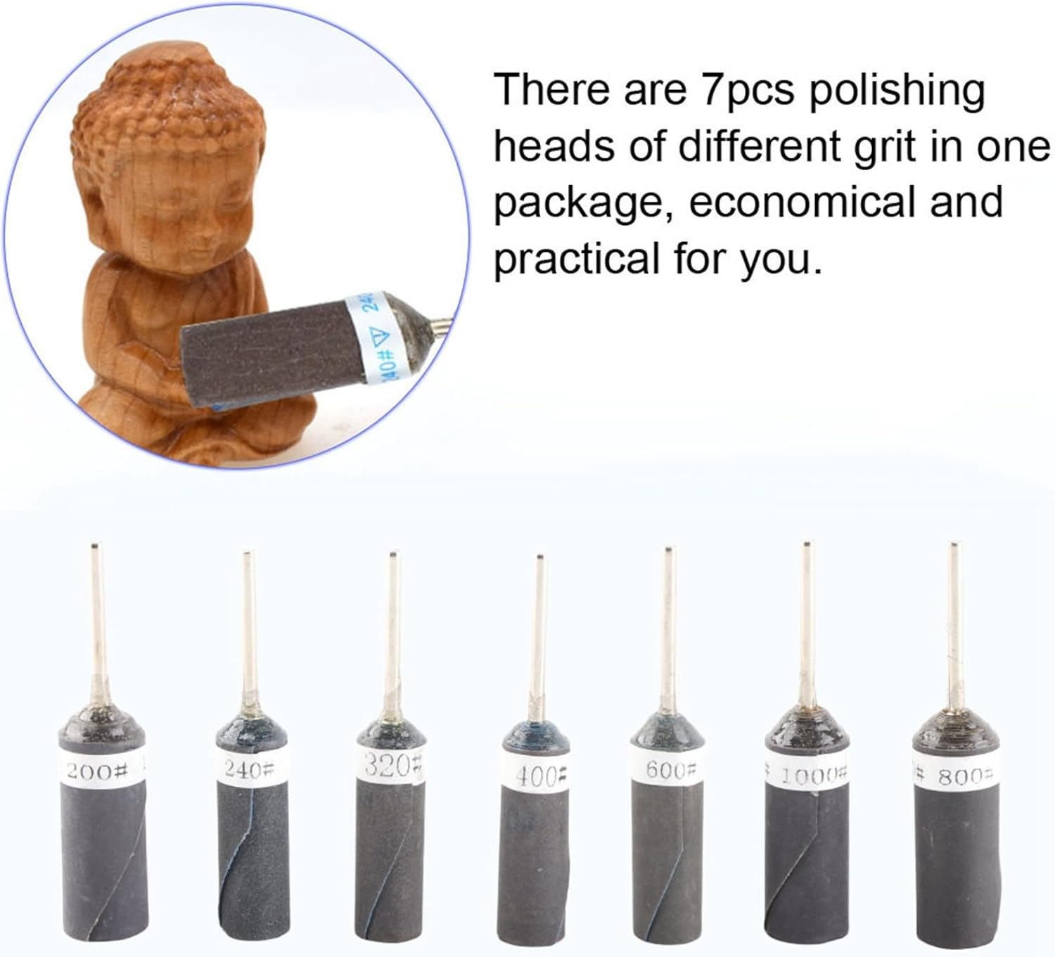 Haofy 7Pcs Cylinder Polishing Head Jewelry Grinding Head for Metal Polishing Enthusiasts image number 2