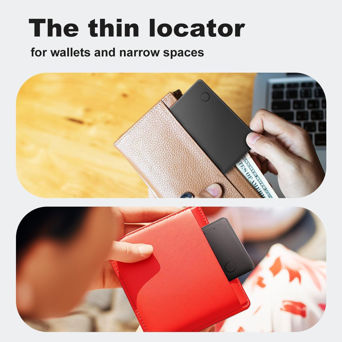 Wallet Tracker Card, Thin Bluetooth Tracker, Works with Apple Find My (Ios Only), Rechargeable, Wallet Finder and Item Locator for Wallet, Luggage Tags and More（One Pcs） image number 4