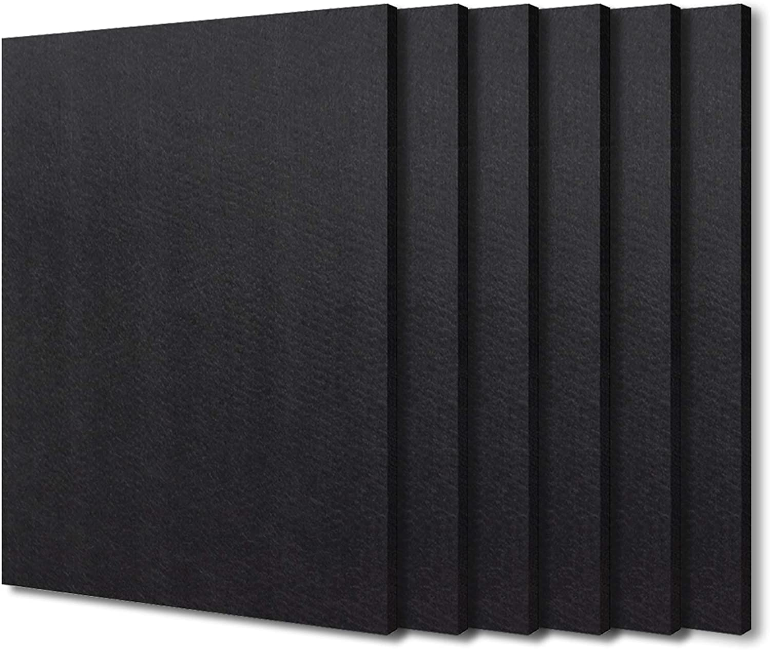 BXI Sound Absorber - 400 X 300 X 9 Mm 6 Pack High Density Acoustic Absorption Panel, Sound Absorbing Panels Reduce Echo Reverb, Tackable Acoustic Panels for Wall and Ceiling Acoustic Treatment (Matte Black)