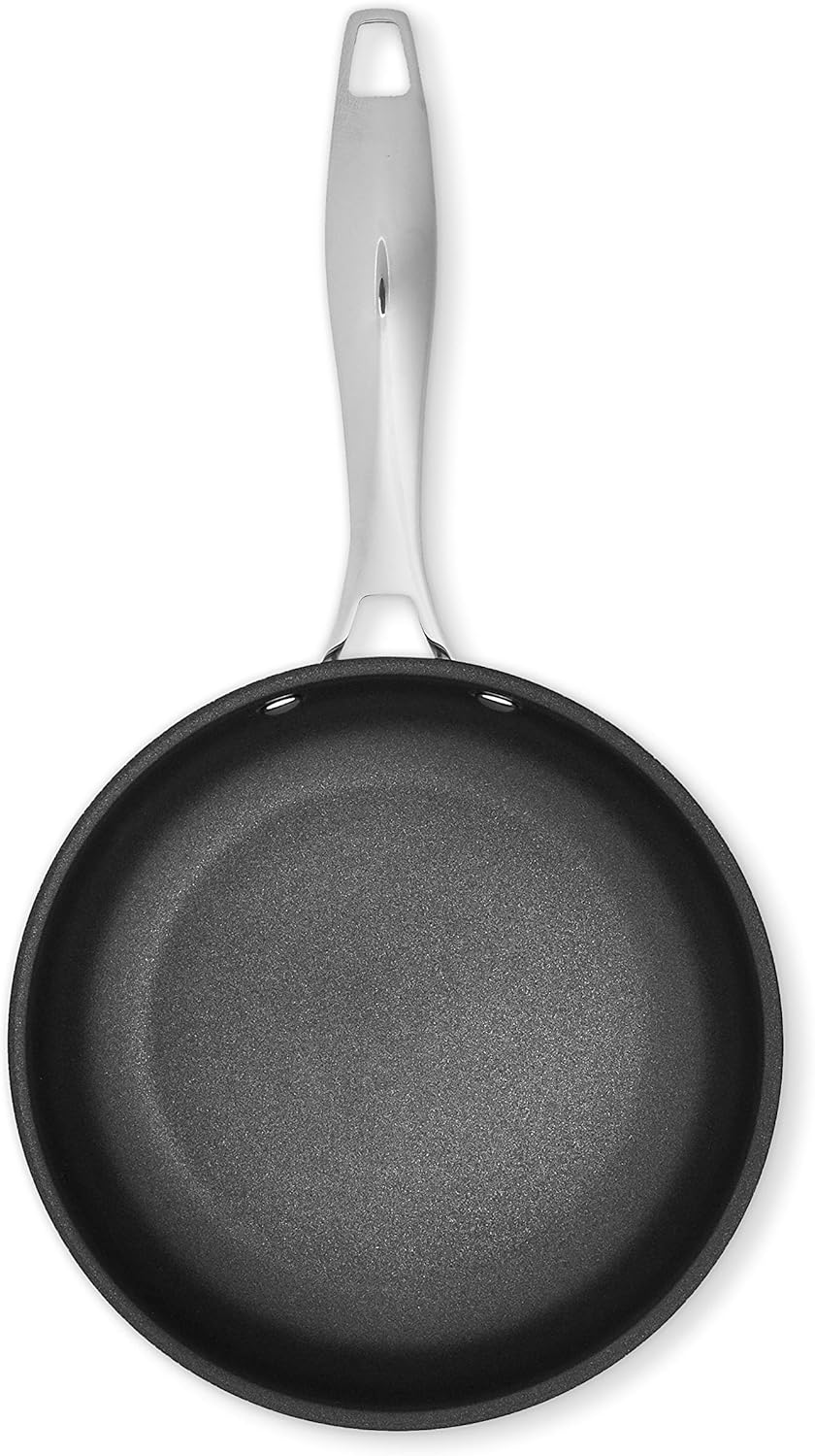 Amazon Basics 2-Piece Non-Stick Stainless Steel Fry Pan Set, 25.4 Cm and 20.32 Cm image number 4