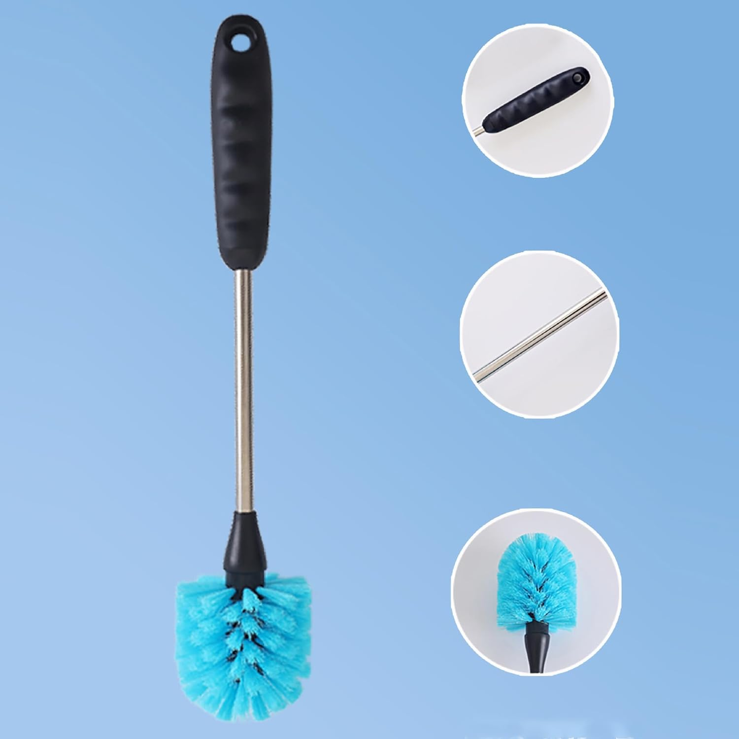 Bottle Brush Cleaning Set with Long Handle &ndash; Includes Narrow Neck Beer, Wine, Decanter, Pipe, Lids, Sink Cleaning Brushes &ndash; 7.9-16 Inch Multi-Purpose Brushes &ndash; White image number 4