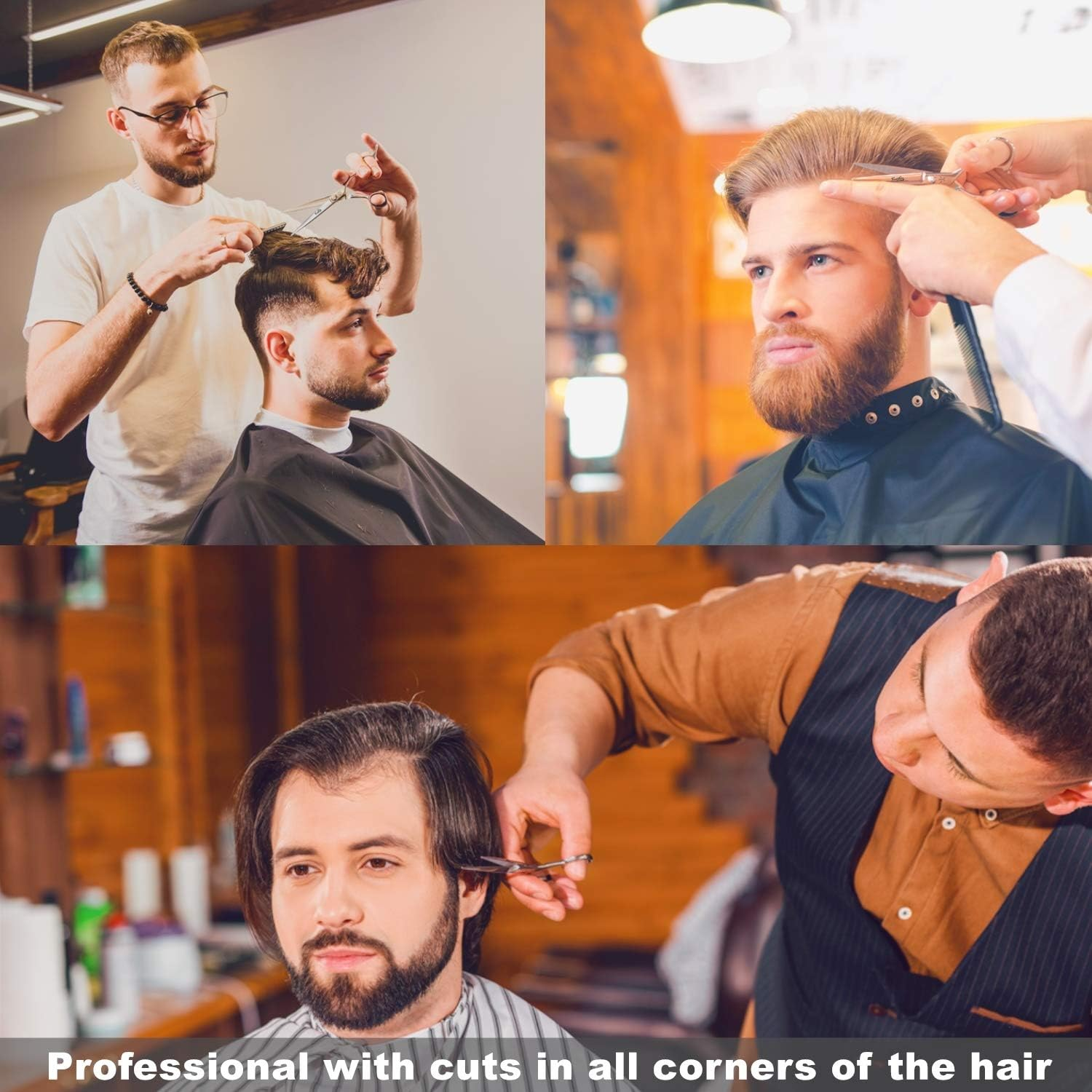 Fengliren High-End Professional Extremely Very Sharp Barber Hair Cutting Scissors Hairdresser Shears for Hair 6.5 Inch Haircut Scissor Made of Stainless Steel Alloy for Hairdressing Salon and Home Use image number 6