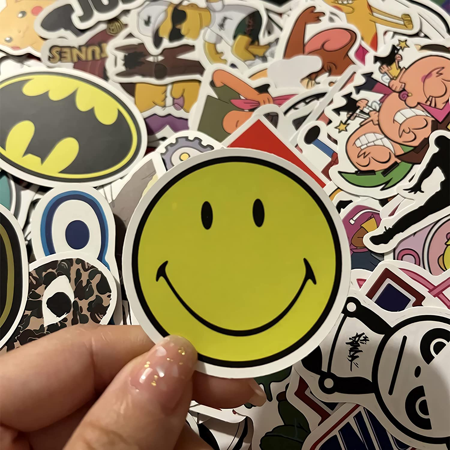 300PCS Cartoon Stickers, Vinyl Waterproof Stickers for Laptop,Bumper,Skateboard,Water Bottles,Computer,Phone,Cartoon Anime Stickers for Kids Teens Adult image number 6