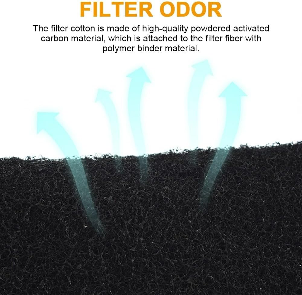 Mioyoow Pack of 6 Cat Litter Tray Activated Carbon Filter, Highly Absorbent, Replacement Filter with Lifting Lid for Fully Closed Cat Litter Tray image number 2