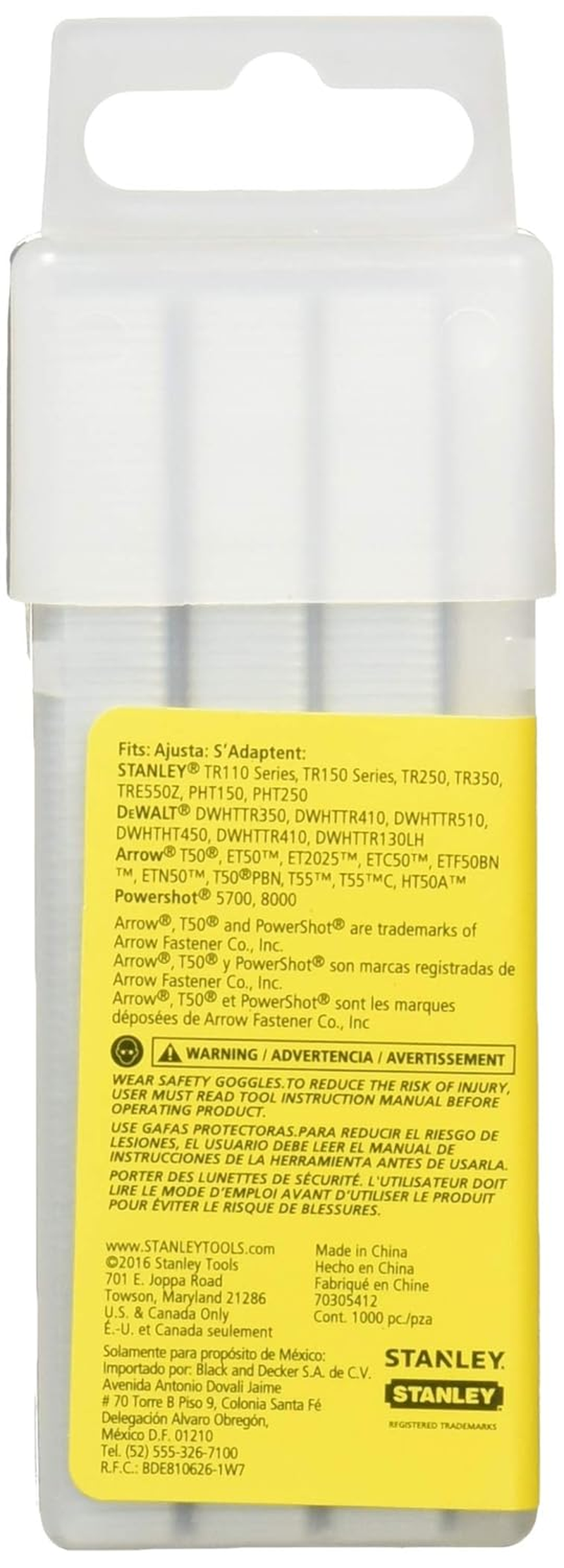 Stanley Sharpshooter Staples, 3/8 Inch Leg Length, 1000/Box (TRA706T) image number 1