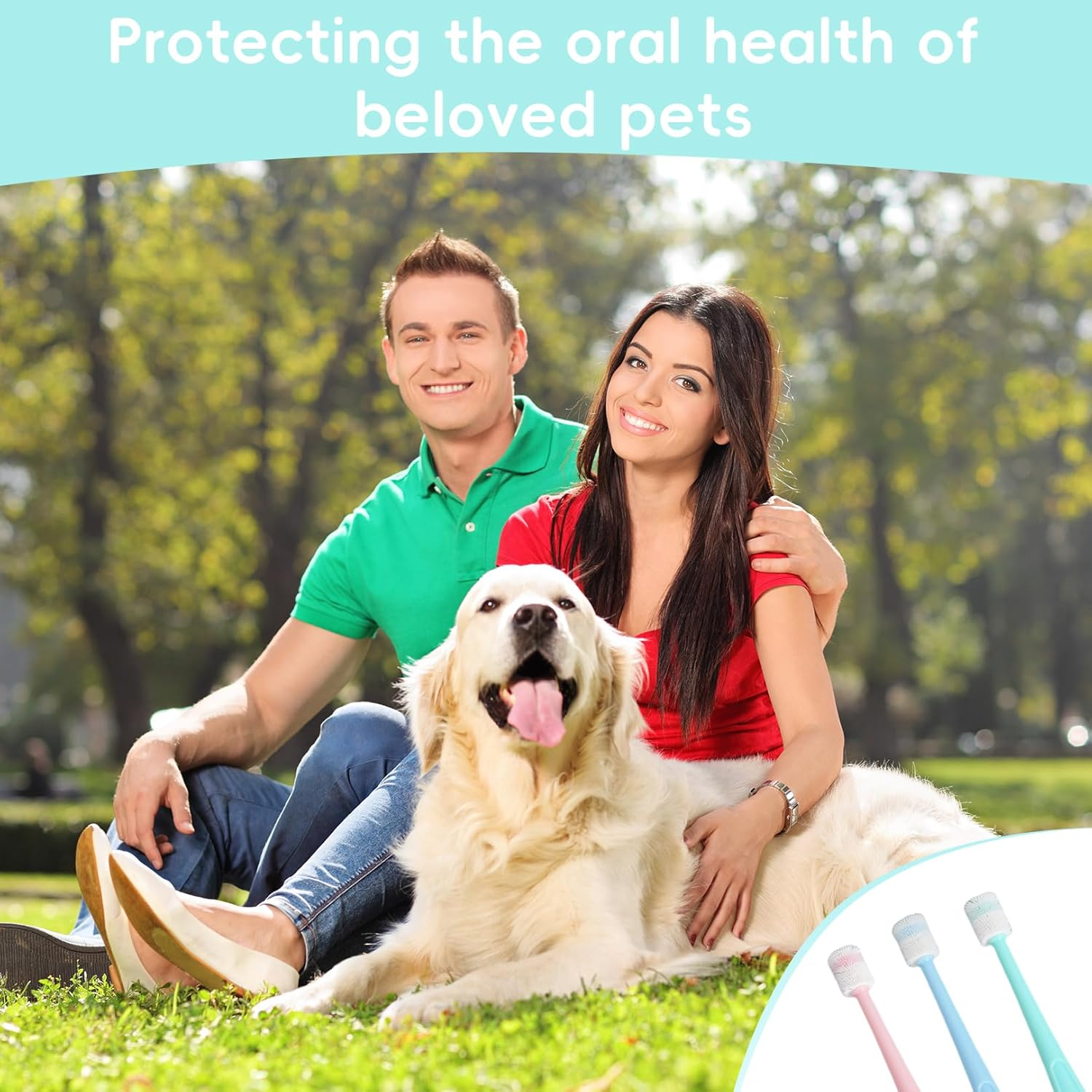 Pack of 3 Dog Toothbrushes, 360 Degree Cat Toothbrush, Soft, Long Handle Cat Toothbrush for Cats, Reusable Dog Toothbrush for Small Dogs, Pets Silicone Toothbrush, for Dogs, Cats Dental Care image number 5