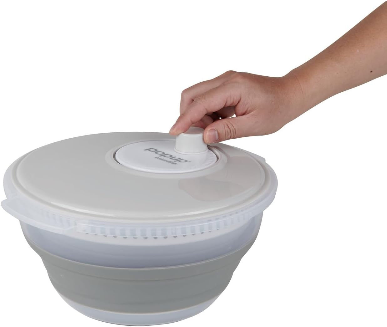 Popup Essentials Salad Spinner - Space Saving for Your Kitchen, Caravan or Camping Kit. image number 2