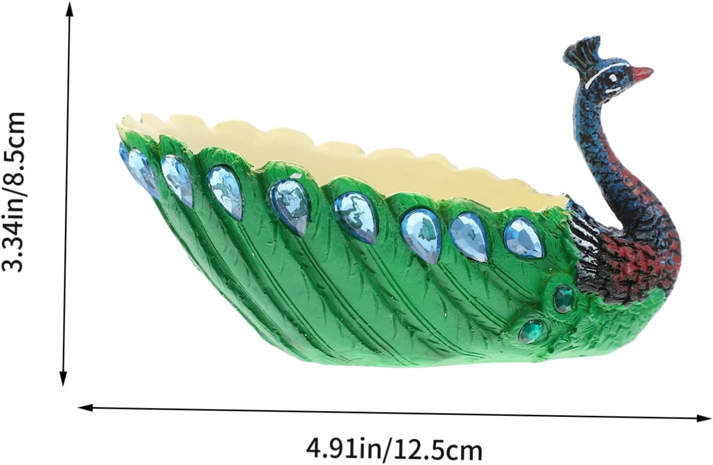 BESPORTBLE Peacock Ornament Resin Craft Desktop Sundries Container Small Succulent Pot for Peacocks Planter Gardening Flower Pot Use as Garden Ornaments Outdoor Decor Aesthetic