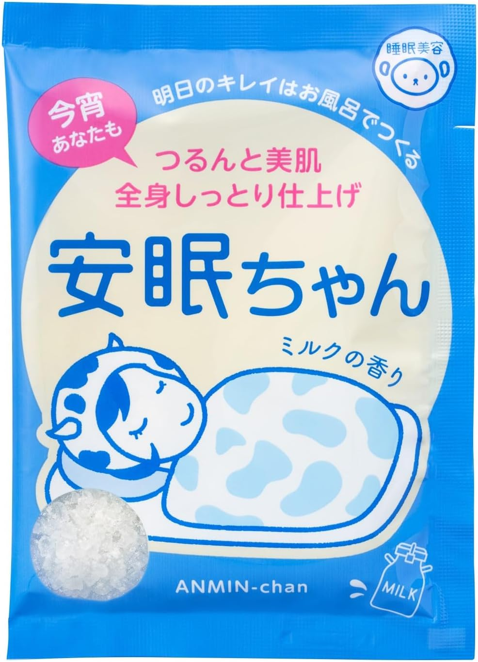 Sleeping Beauty, Peaceful Sleep-Chan Milk Scent, Warm, Beautiful Skin, Smooth, Sea Salt, Bath Salt, 1.8 Oz (50 G) X 12 Packets image number 2