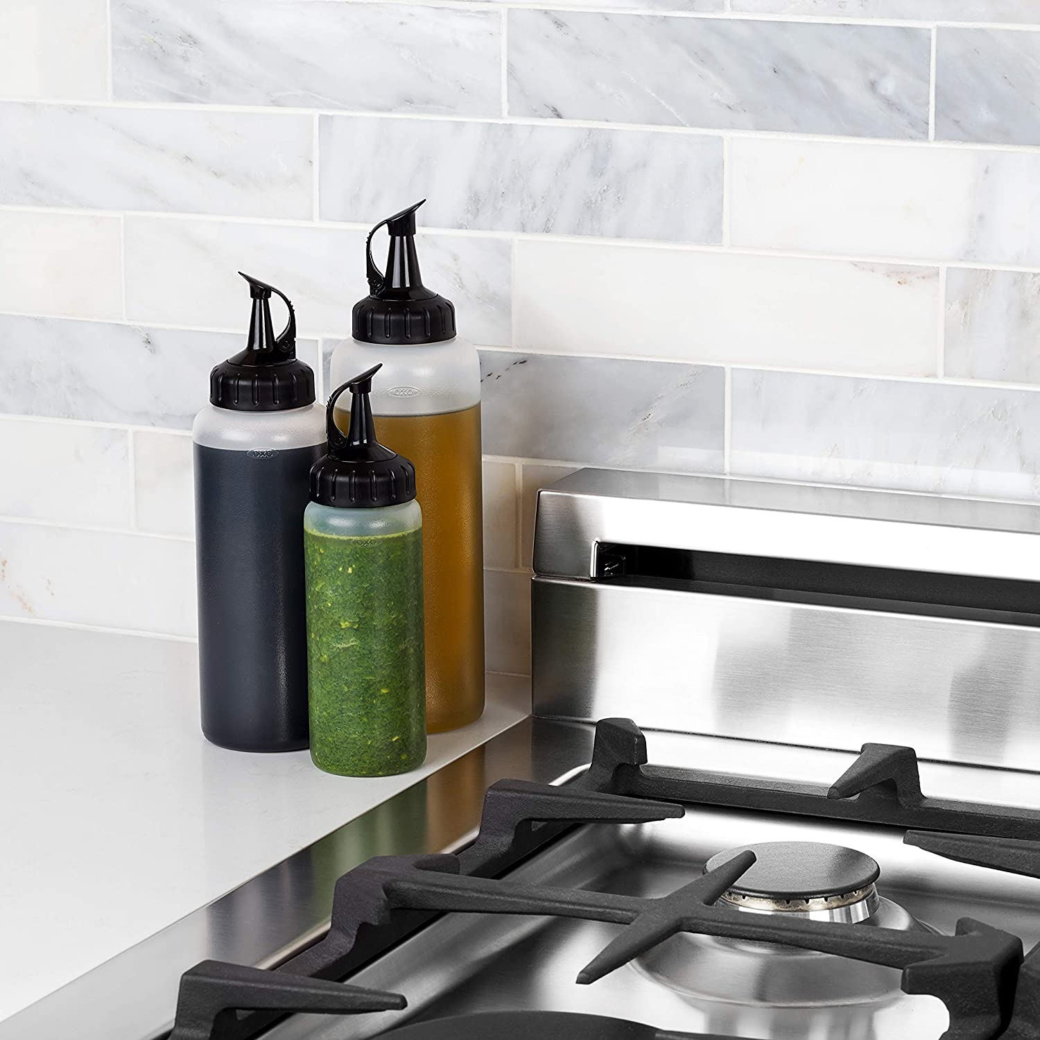 OXO Good Grips Chef'S Squeeze Bottle Small, 180Ml/6Oz (Pack of 3) image number 3