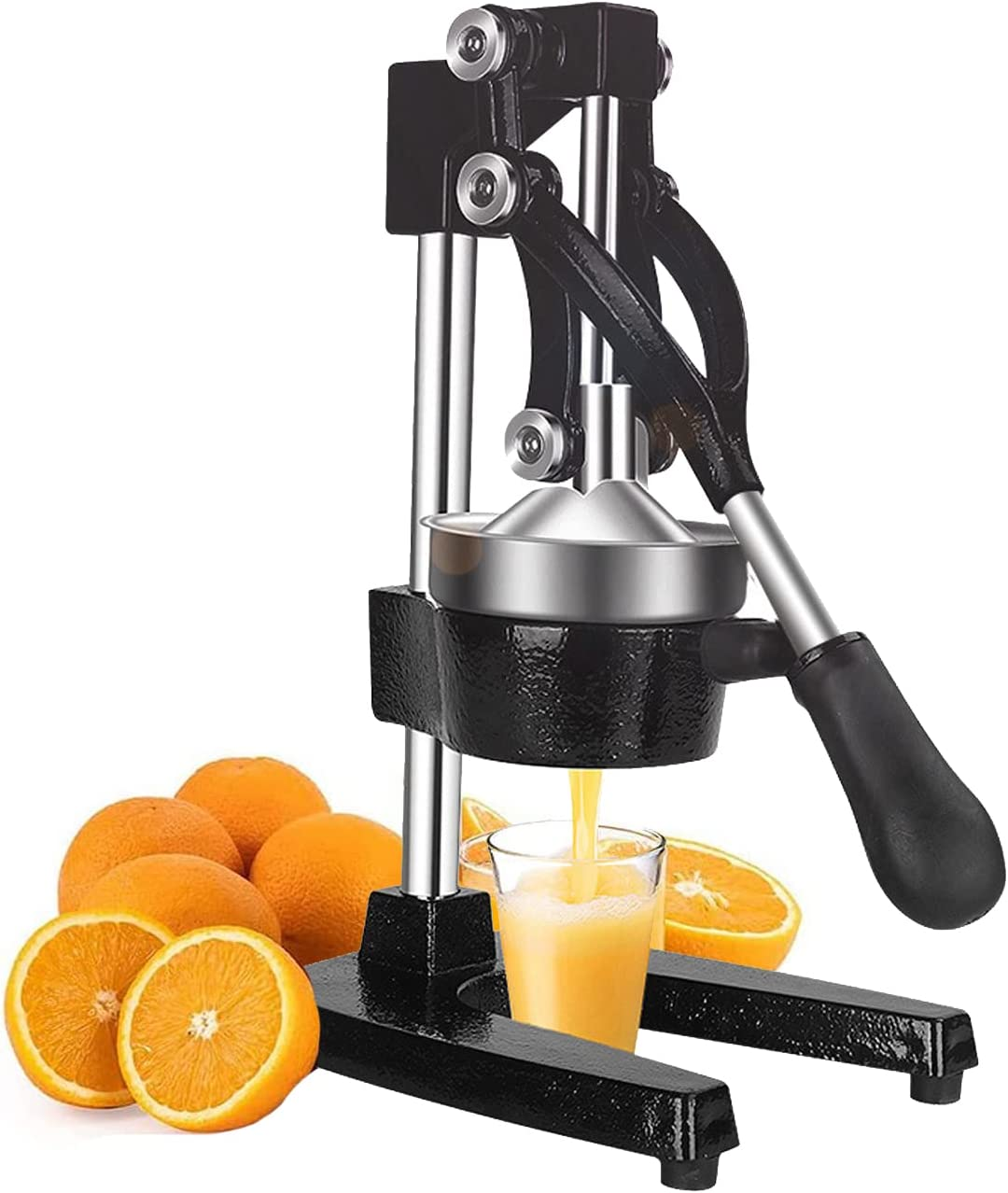 Yarra Supply Commercial Manual Juicer Hand Press Juicer Extractor Hand Orange Juice Squeezer Squeezer Sturdy Juice Presser Manual Citrus Press for Citrus Mandarin Grapefruit Lemon Lime(Black)