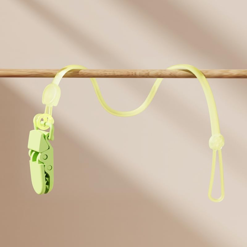 Silicone Pacifier Clip Holder, 4 Pack Dummy Clips, One Piece Soft Flexible Binky Clips Pacifier Holder Clip for Boys and Girls, Baby Newborn Essentials, Teething Relief, Birthday Christmas Shower Gift image number 2