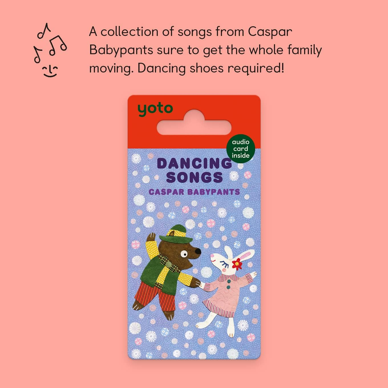 Yoto Dancing Songs by Caspar Babypants &ndash; Kids Musical Card for Use with Yoto Player & Mini All-In-1 Audio Player, Screen-Free Listening with Fun Singalong Music for Playtime, Parties & Travel image number 3