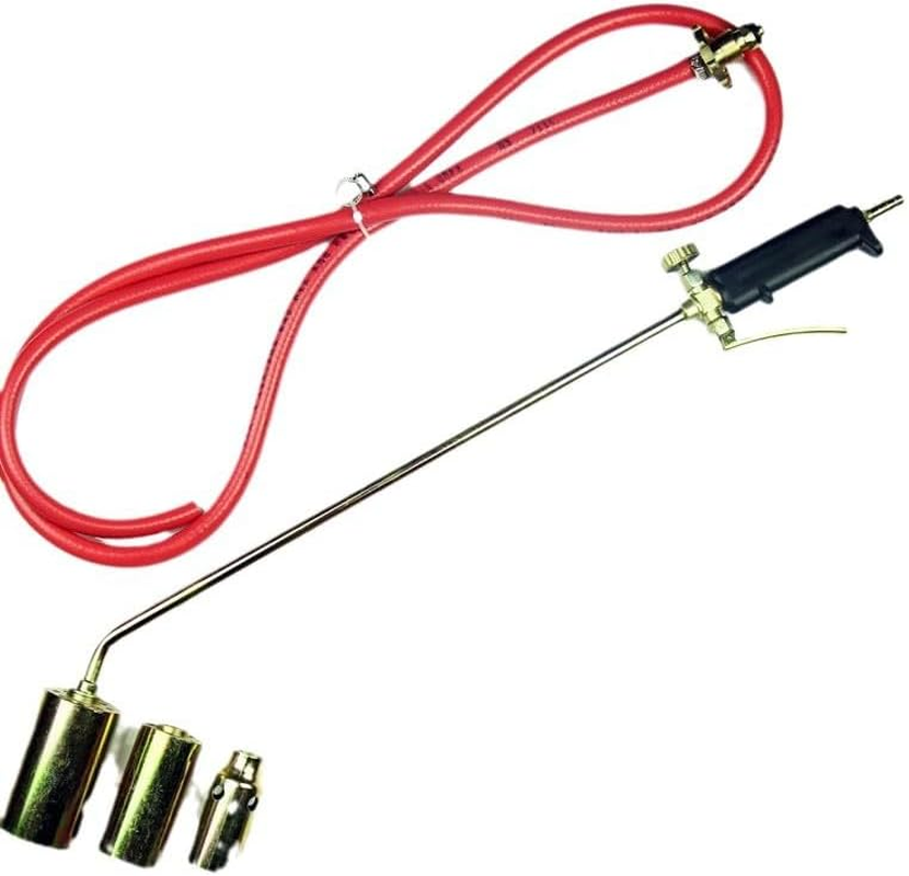Weed Torch Burner Kit Shrub Weed Grass Killer Butane Gas Garden Tool Nozzle Hose