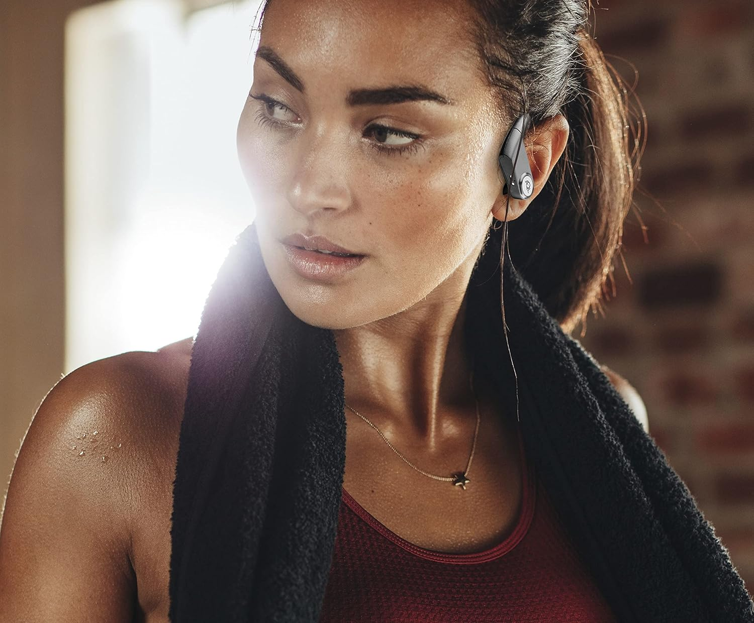 AQL Sport Boost Charge | Bluetooth Headphones | Bluetooth Sports Headphones - Wireless Stereo - Waterproof - 5 Charging Case - Black image number 1