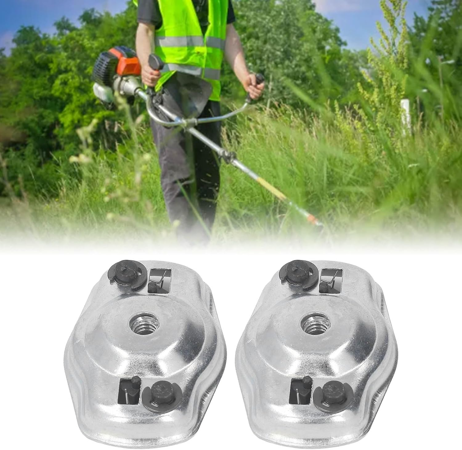 2PCS Trimmer Recoil Starter Pawl, Pull Plate Dial Steel Replacement Lawn Trimmer Parts for 128R 135R 323R 327 RDX 535 Rx, Starter Pawl Bridge, Lawn Trimmer Starter Dial image number 6