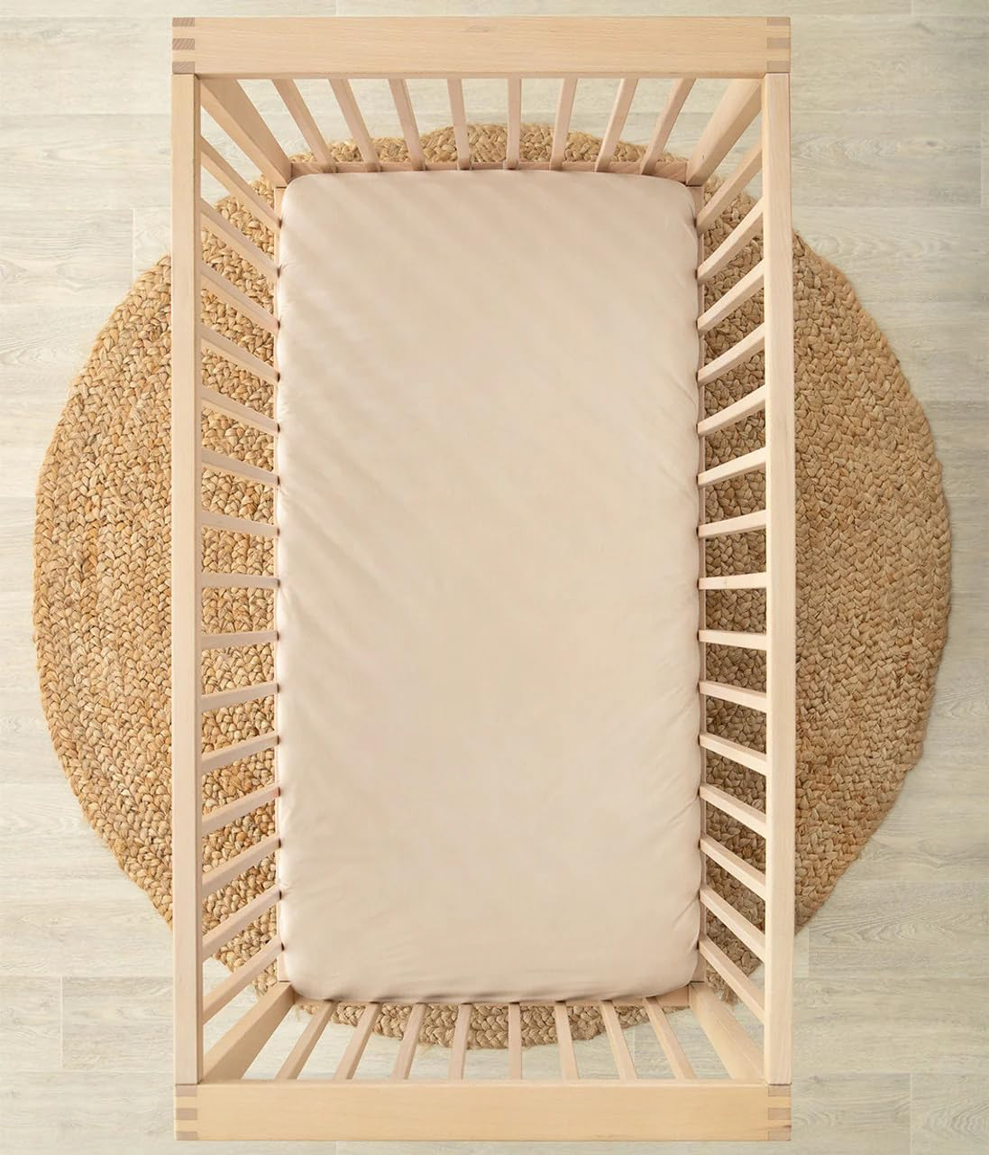 Love to Dream 2-In-1 Waterproof Cot Sheet & Mattress Protector | Tencel Soft Jersey Fabric, Fits Oval Mattress, Extra-Wide Elastic, Machine Washable & Anti-Bacterial, Quiet Waterproof Backing | Pink