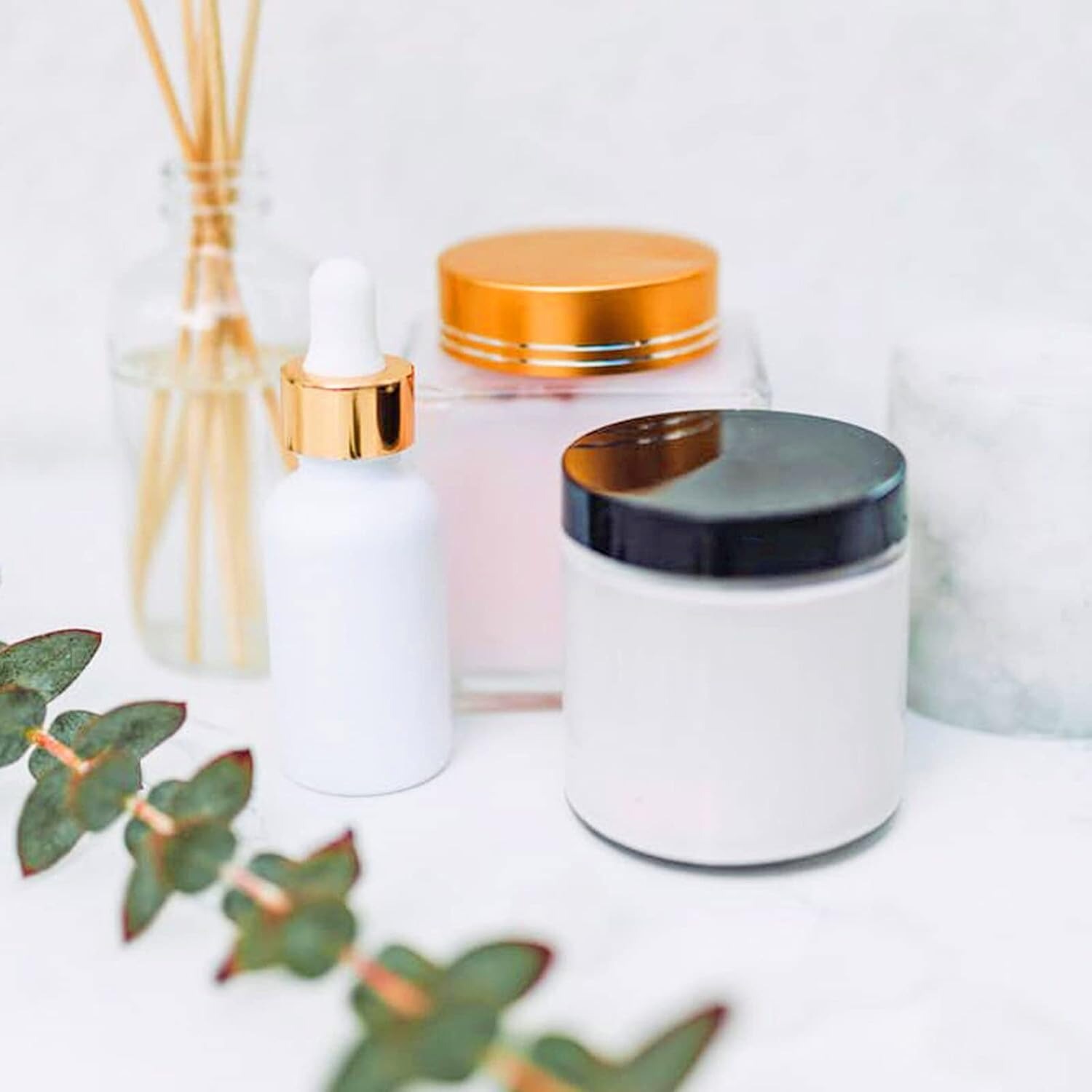 TUZAZO 8 Oz Plastic Containers with Lids and Labels BPA Free, Tuzazo Clear Empty Refillable Plastic Jars for Cosmetics, Lotions, Body Butters, Bath Salt & Beauty Products(12 Pack), Clear, 8 Oz image number 6