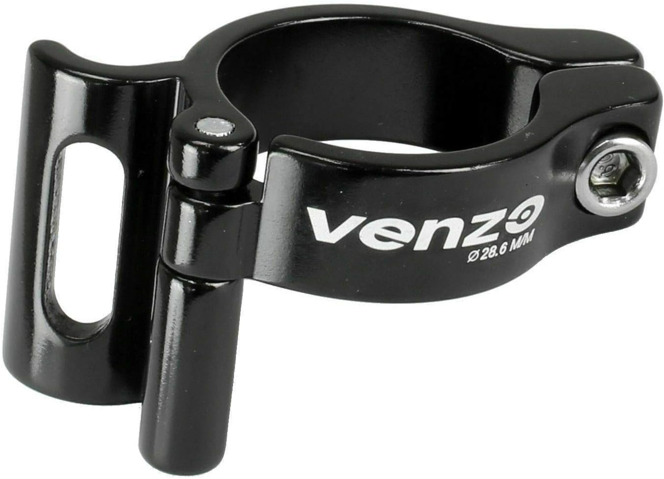 Venzo Road or Mountain Bike Bicycle Adjustable Braze on Front Derailleur Adapter Clamp Compatible with Shimano Sram