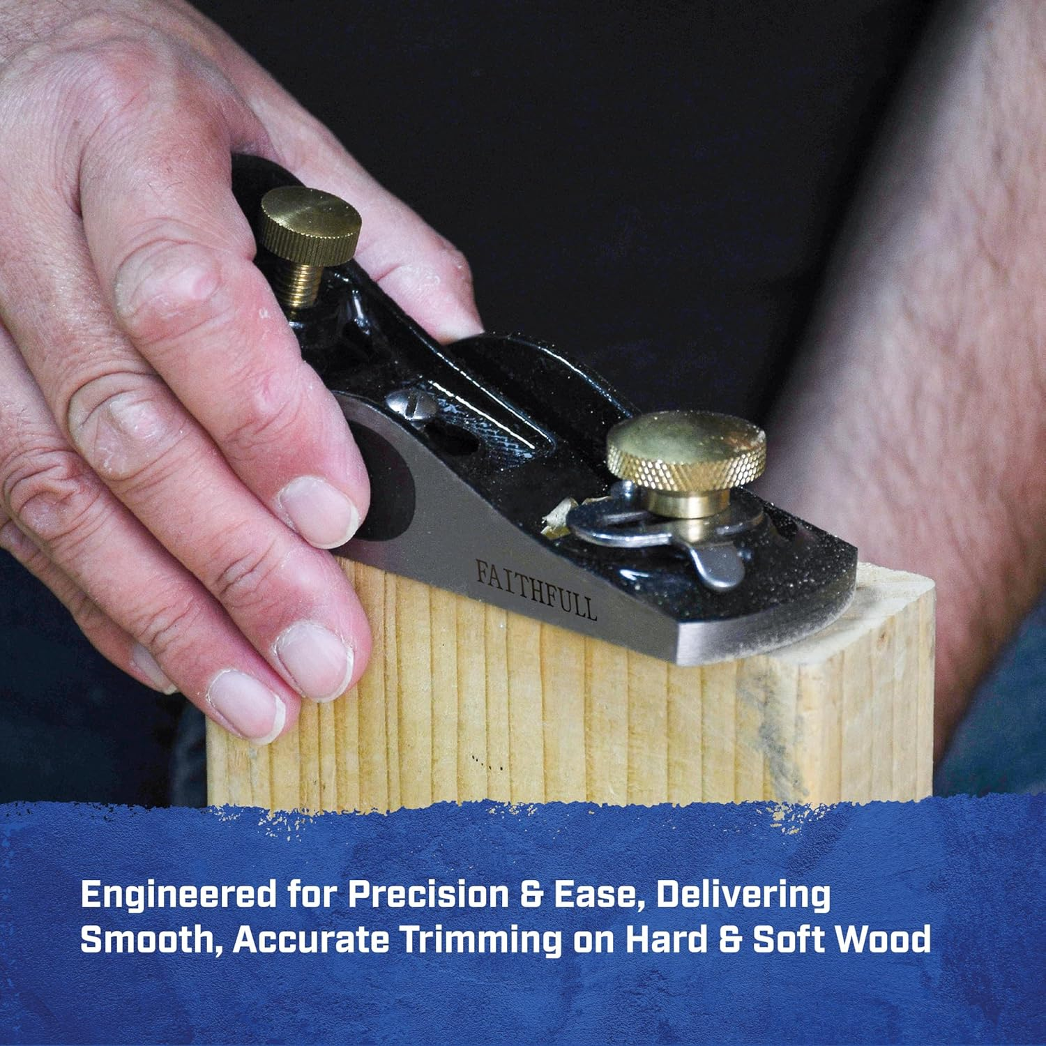 Faithfull 912 Block Plane in Wooden Storage Box &ndash; Precision Machined Cast Iron Low Angle Hand Plane for End Grain Work & General Purpose Finishing image number 2