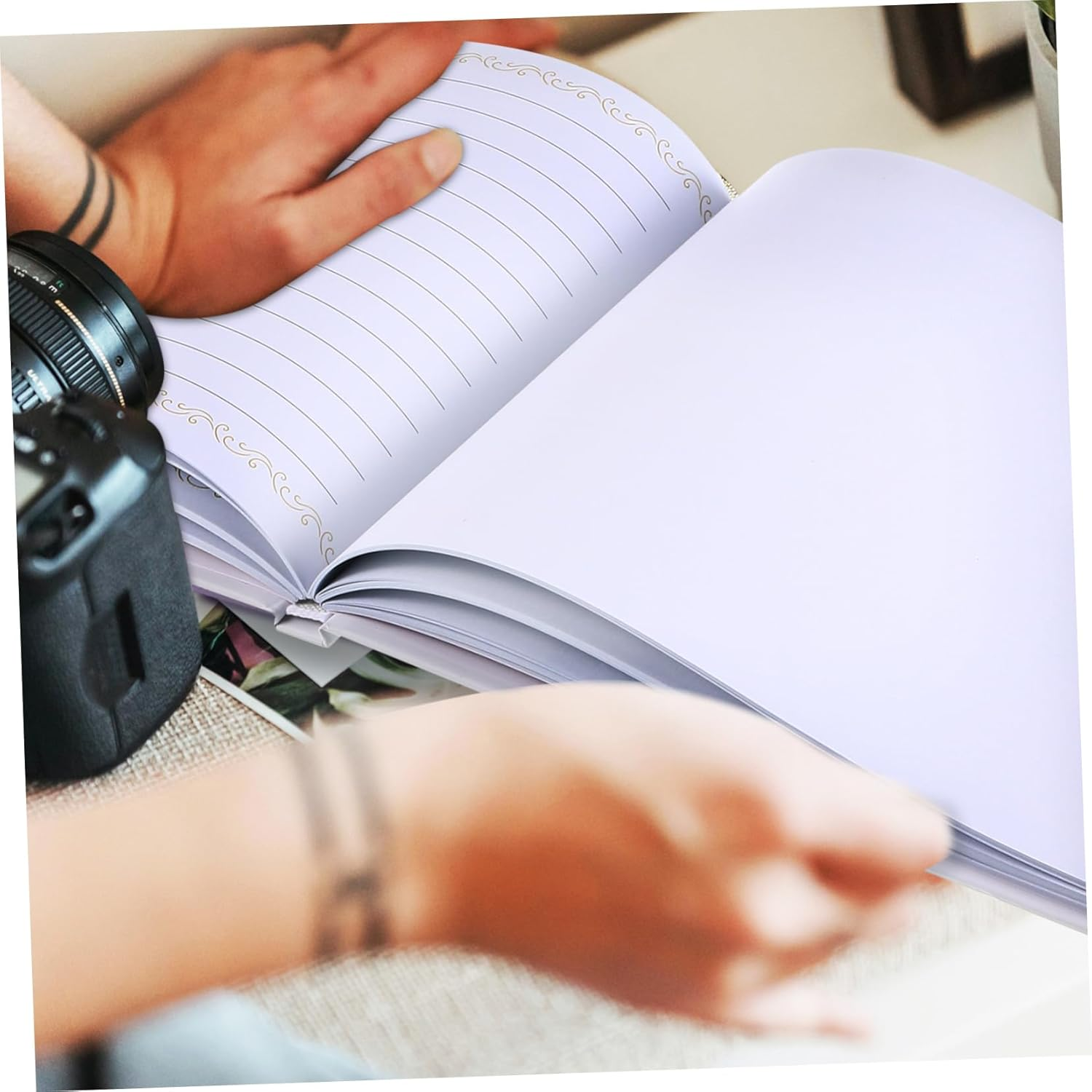 BESTOYARD Wedding Guest Book Album Elegant Foil Design for Weddings Birthdays and Special Events Versatile Memory Keepsake with Ample Pages for Messages and Photos image number 6