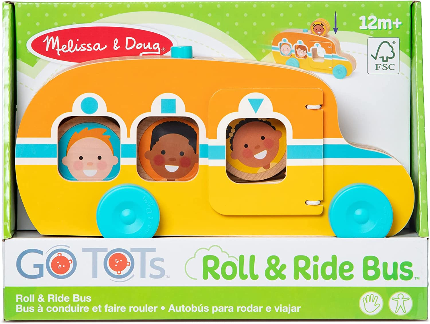 Melissa and Doug - Go Tots Roll & Ride Bus image number 1