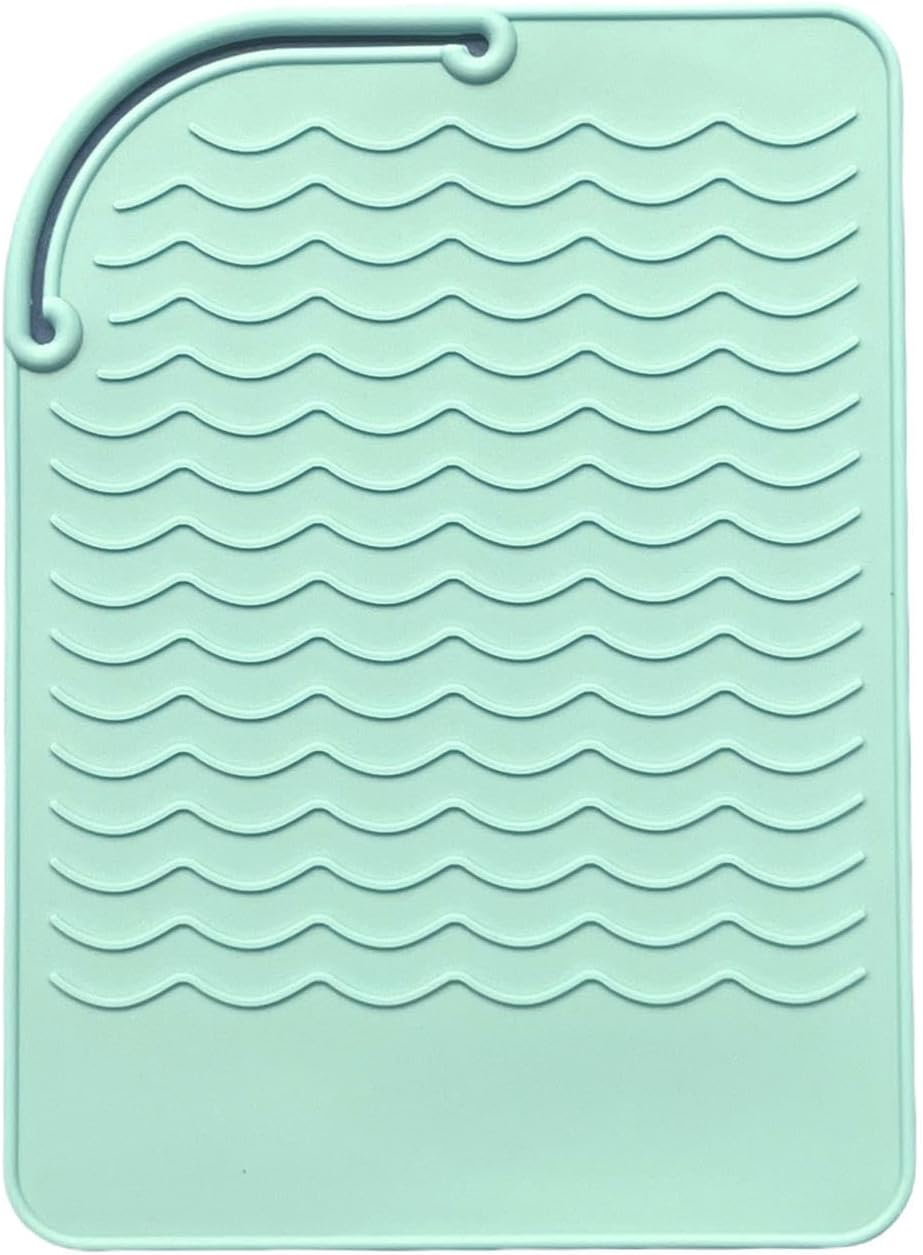 Silicone Curling Iron Holder - Heat-Proof Pad and Cover for Flat Irons | Portable Heat Resistant Mat for Styling Tools