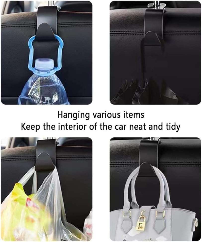 Utility Car Headrest Hidden Hook 33Lb(Max) Car Hooks for Purses and Bags,Hard Hat Holder for Truck Seat Hanger Storage Organizer for Coats,Umbrellas,Grocery Bags,Handbags Universal Car Accessories - Blue image number 2