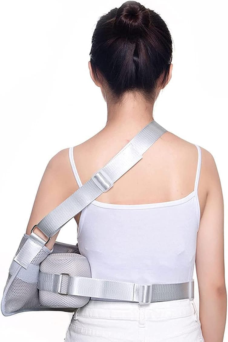 Arm Sling, Adjustable Shoulder Immobilizer for Injury Support, Rotator Cuff Sling Immobilizer Brace with Abduction Pillow Post-Op Shoulder Arm Brace, Universal (Gray) image number 1