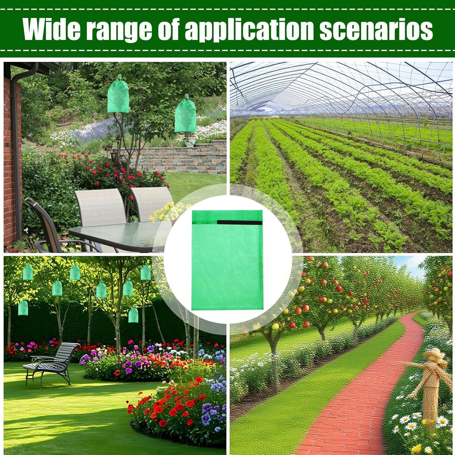 Grape Protection Bag | Non-Woven Mango Protective Bags with Drawstring | Gardening Supplies, Tear-Resistant Mesh Fruit Barrier for Protecting Veggies Vegetables Tomato Flower Mango image number 4