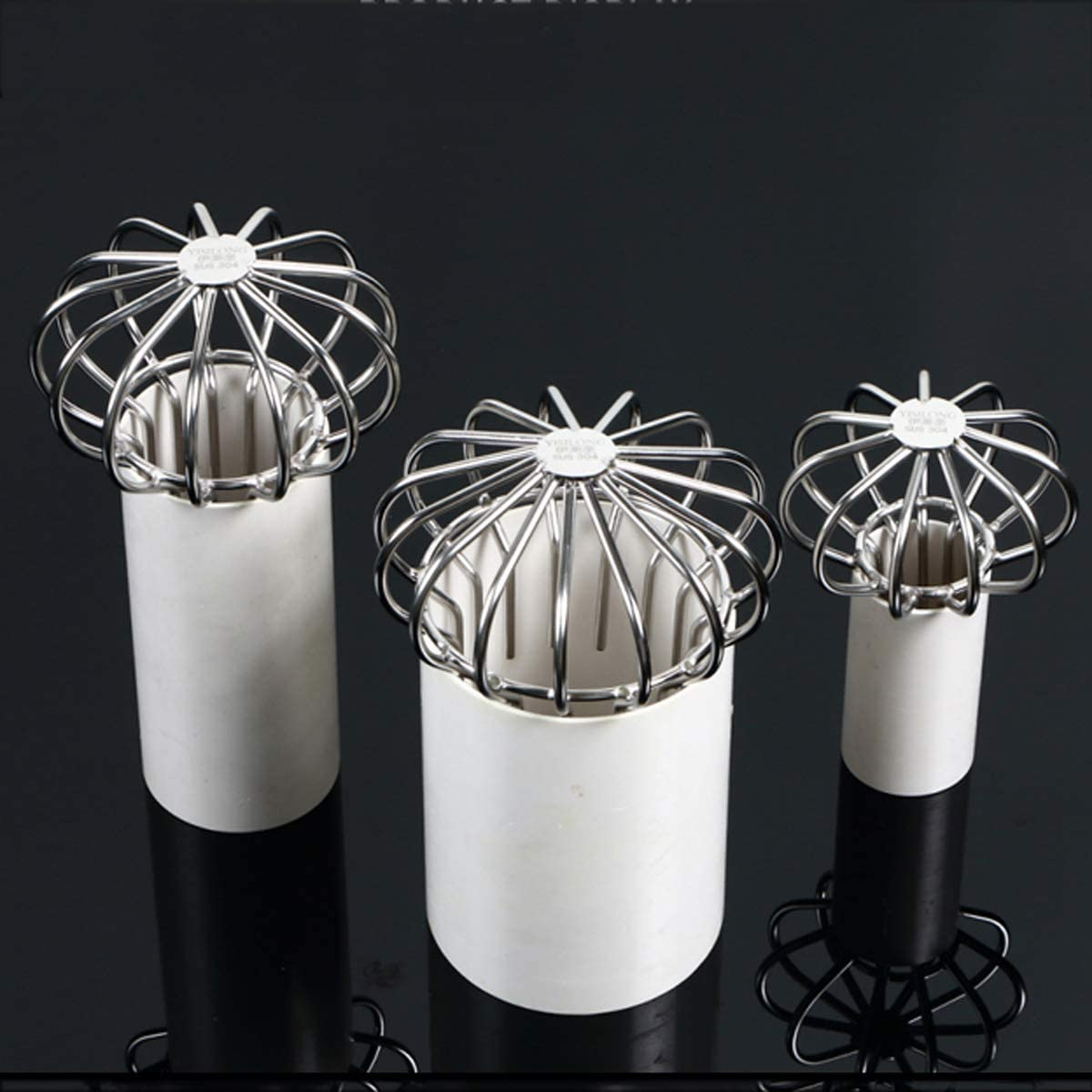 304 Stainless Steel Drain Outdoor Roof Anti-Blocking Line Cap round Floor Net Cover Drainage Floor Line Leak Gutter Cleaning Tool (2 Inch) image number 4