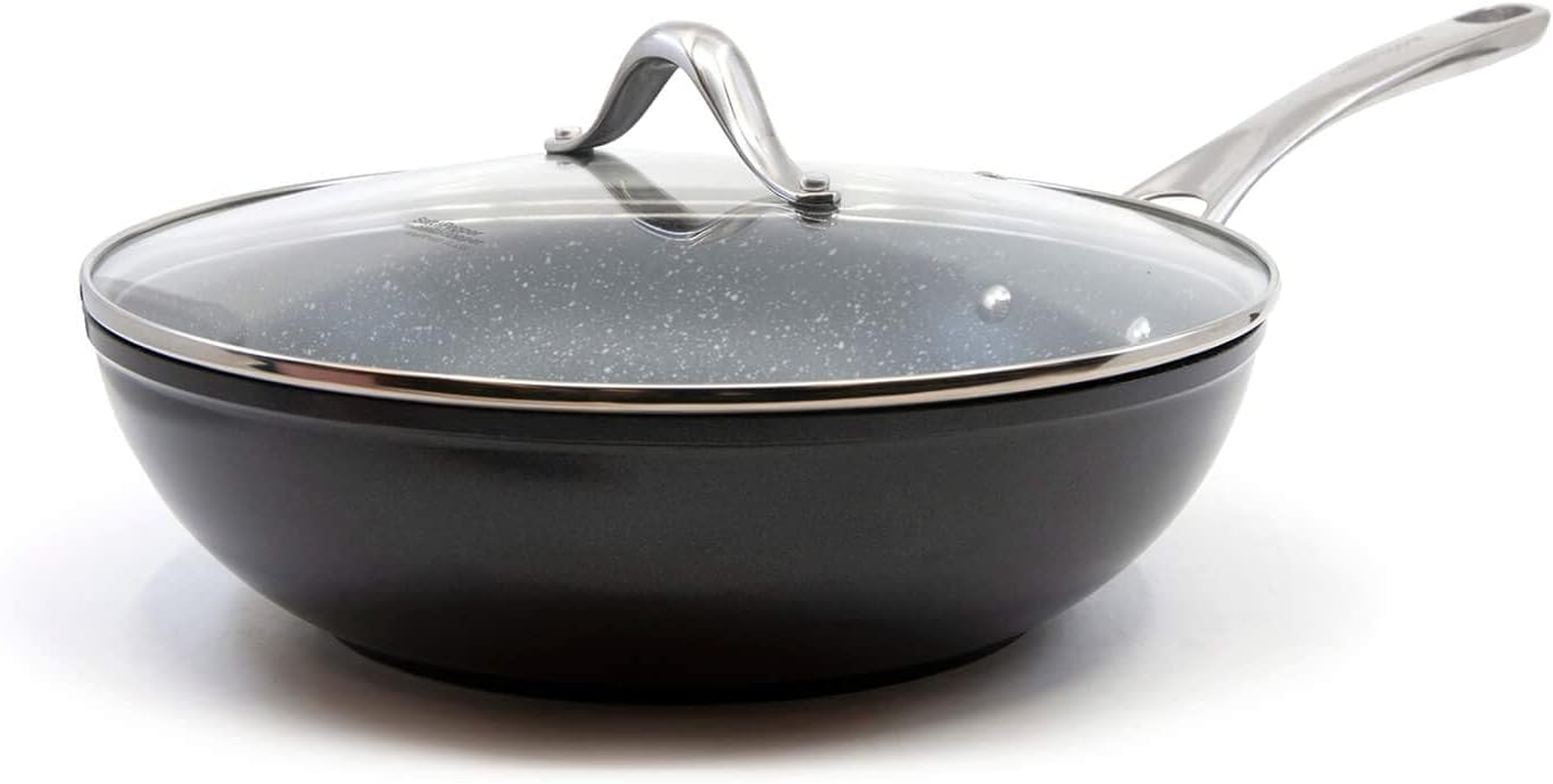 Salt&Pepper Tan-Ium Wok with Glass Lid 28Cm - Frying Pans image number 3