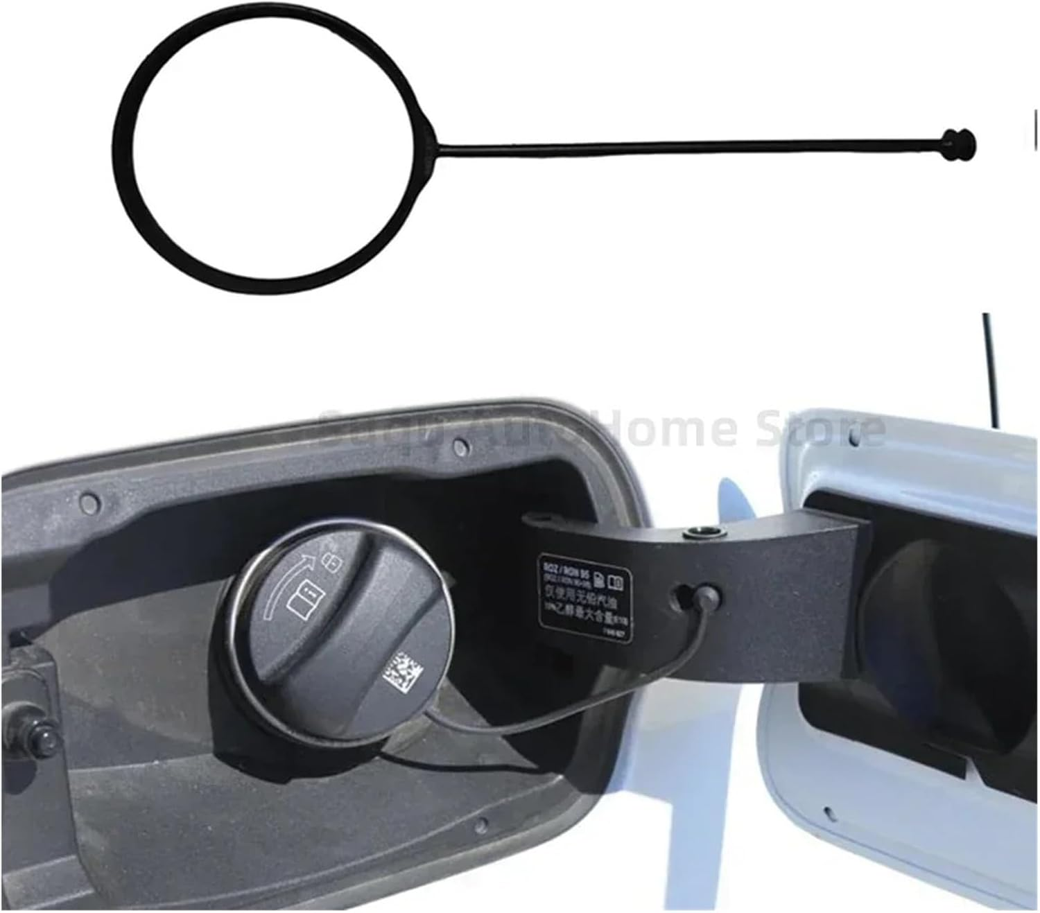 Petrol Diesel Oil Fuel Cap Tank Cover Line Rope, for BMW, for F10 E46 E60 G30 E30 E81 E39 E34 F11 F31 E90 F30 F20, 3 Series Accessories Fuel Tank Cap Tether(Size:Rope with Loop)