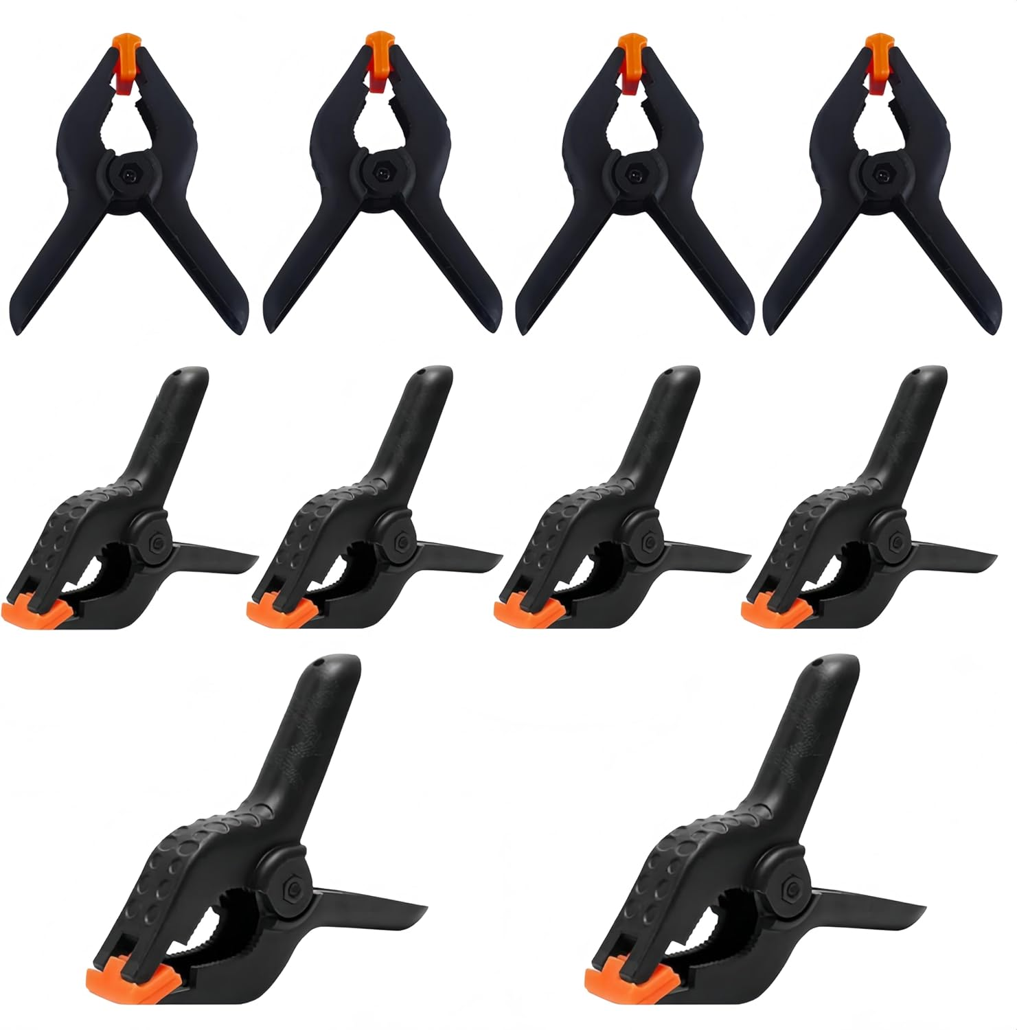 Ai-Oumleef Spring Clamps, 10 Pcs Mini Backdrop Clips, Heavy Duty Nylon Spring Clips, Grip Spring Clips Clamps for DIY Projects, Crafts, Photo Studios, Photo Background(3 Inch) image number 4