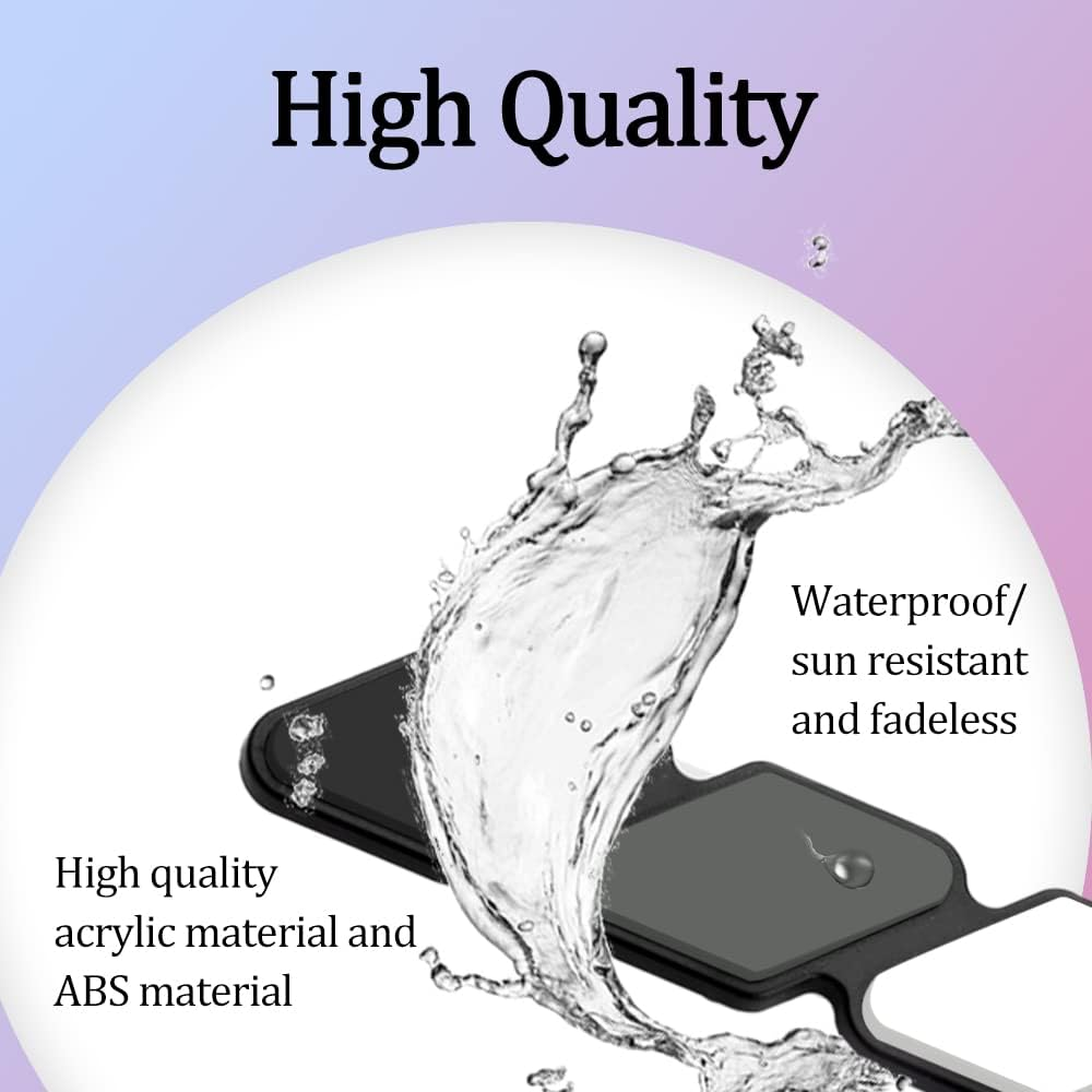 Middrivr TRD Grille Decor Badge, Tri-Color Grille Insert Trims, Emblem Decoration Accessories for Tacoma 4Runner Tundra Sequoia Rav4 Highlander (Grey) image number 1